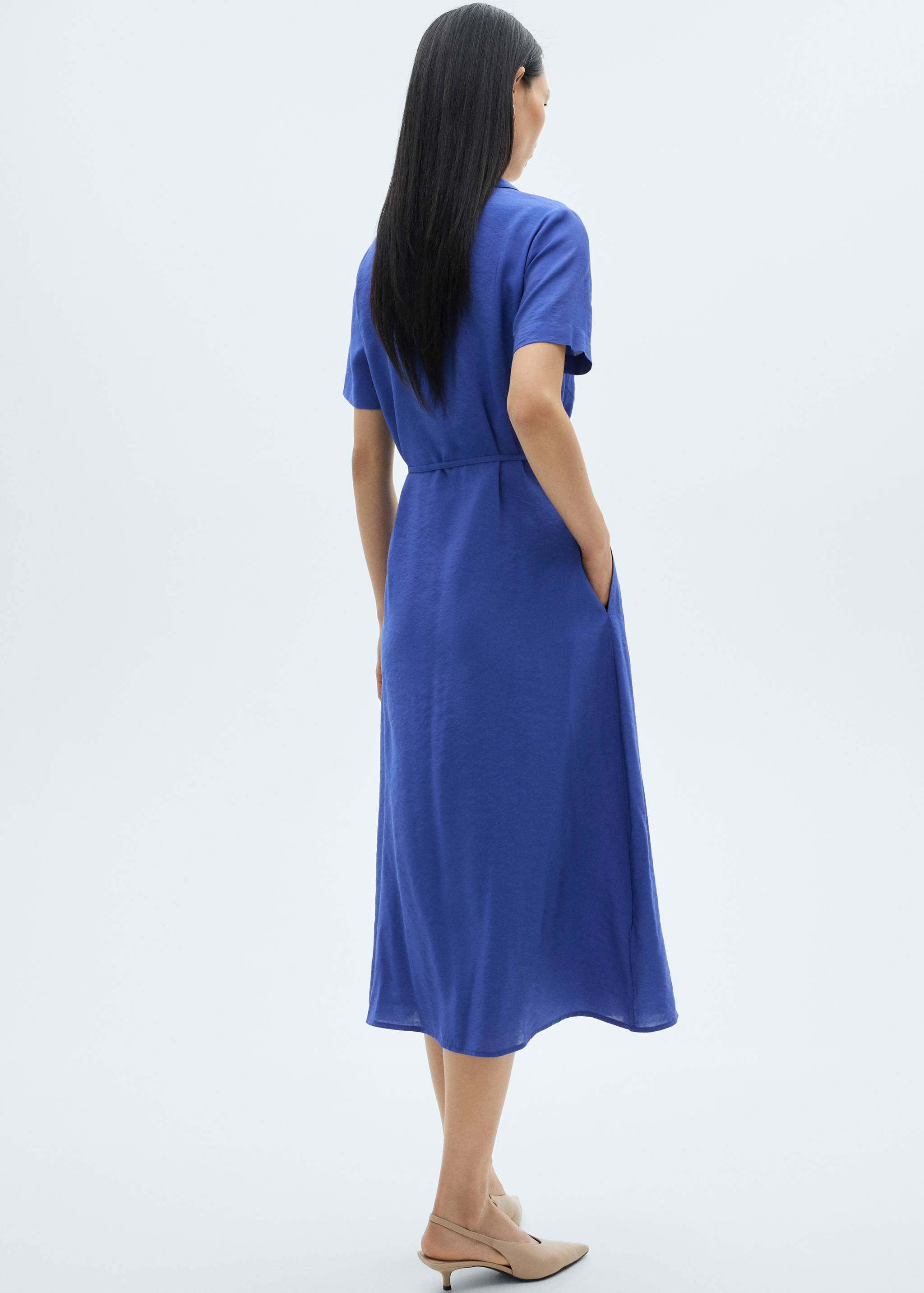 Pockets shirt dress - Reverse of the article