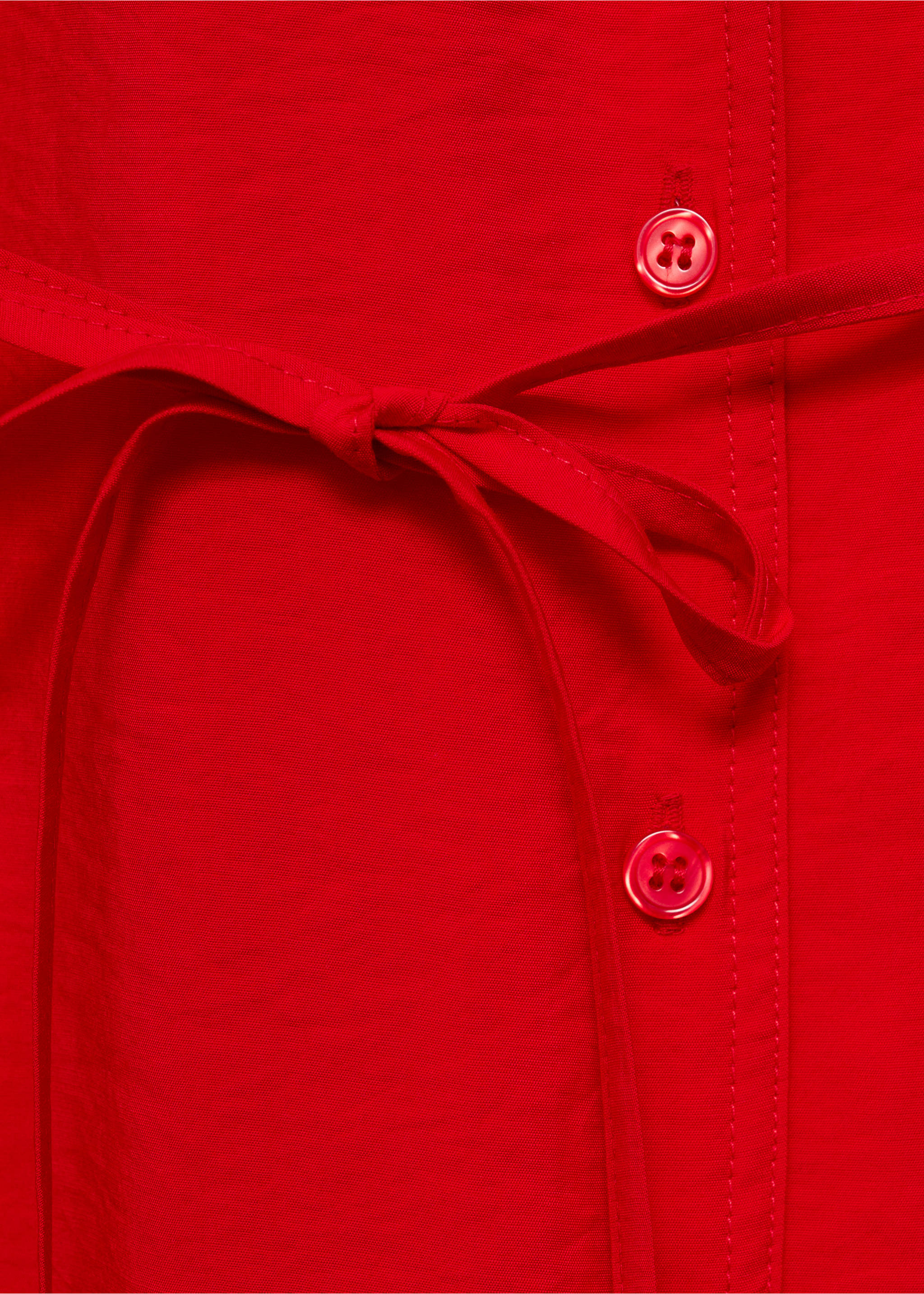 Pockets shirt dress - Details of the article 8, Red. Ref: 87060577-00.