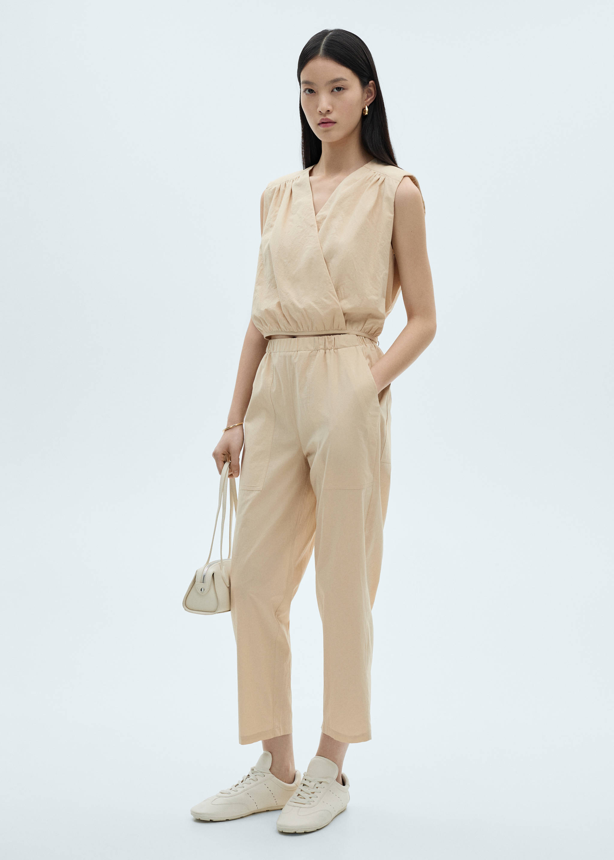 Blouse coton détails froncés - Plan général