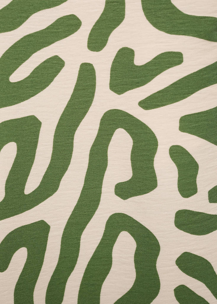 Printed straight trousers — Green