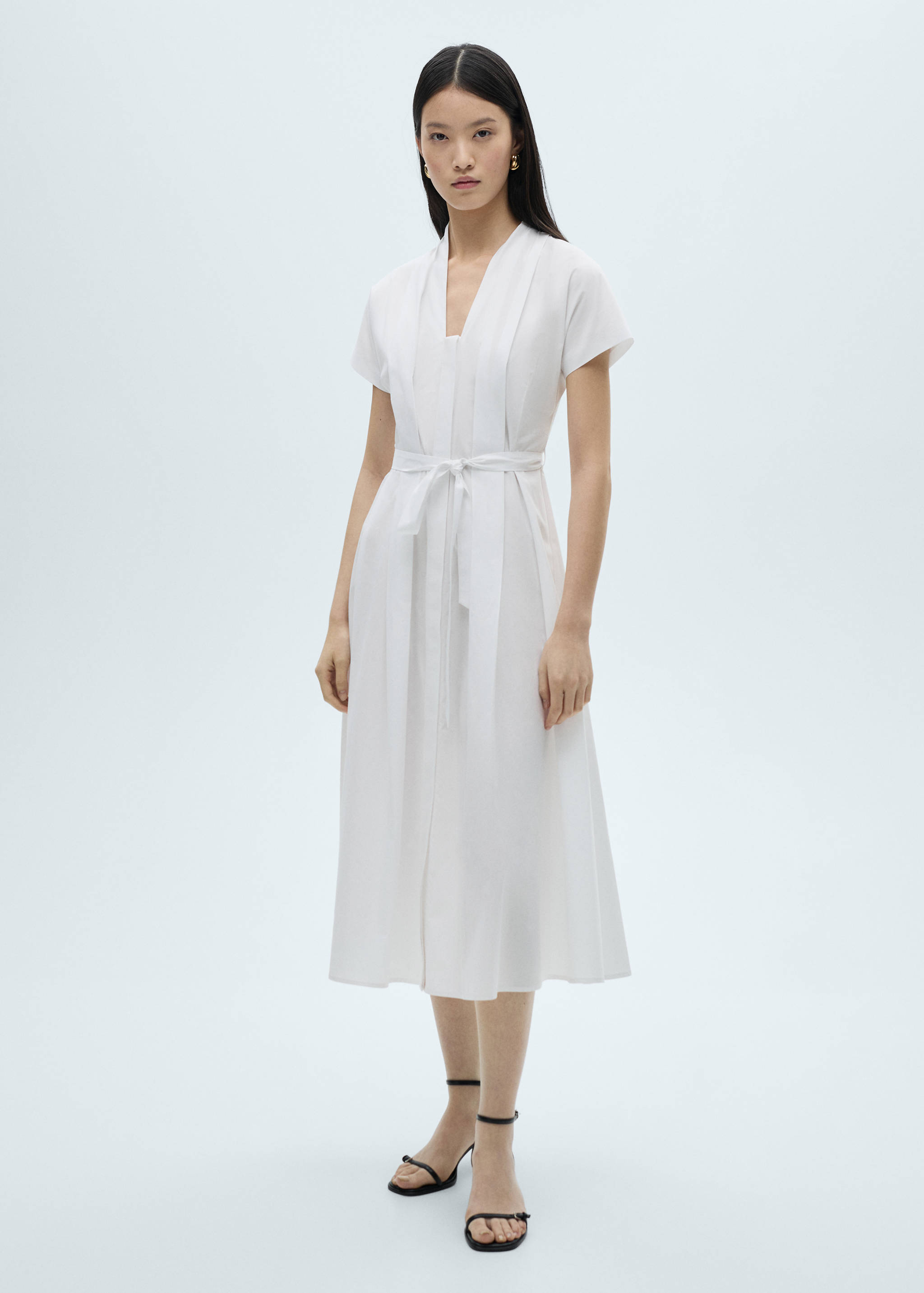 Robe plissée nœud - Plan général