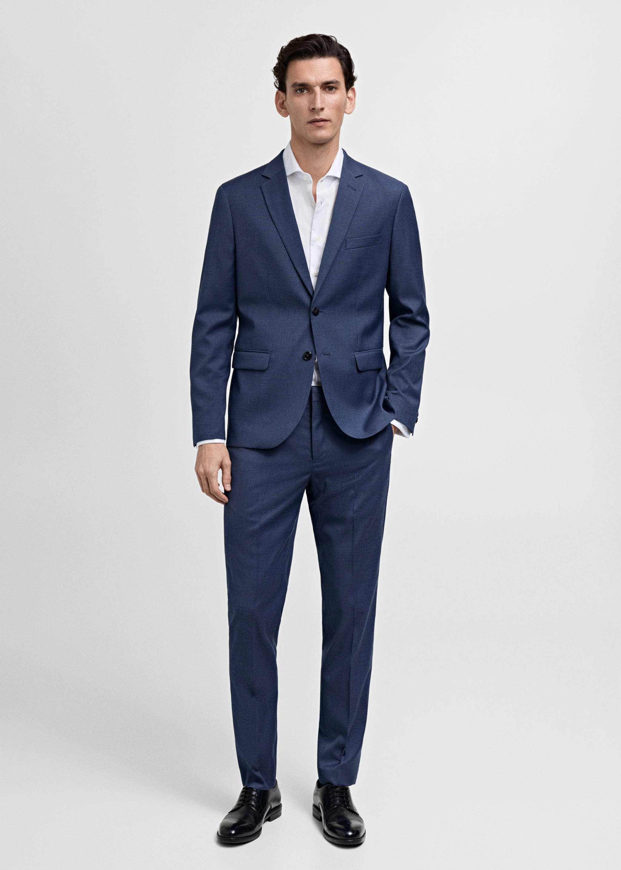 Super slim-fit suit jacket in stretch fabric - General plane