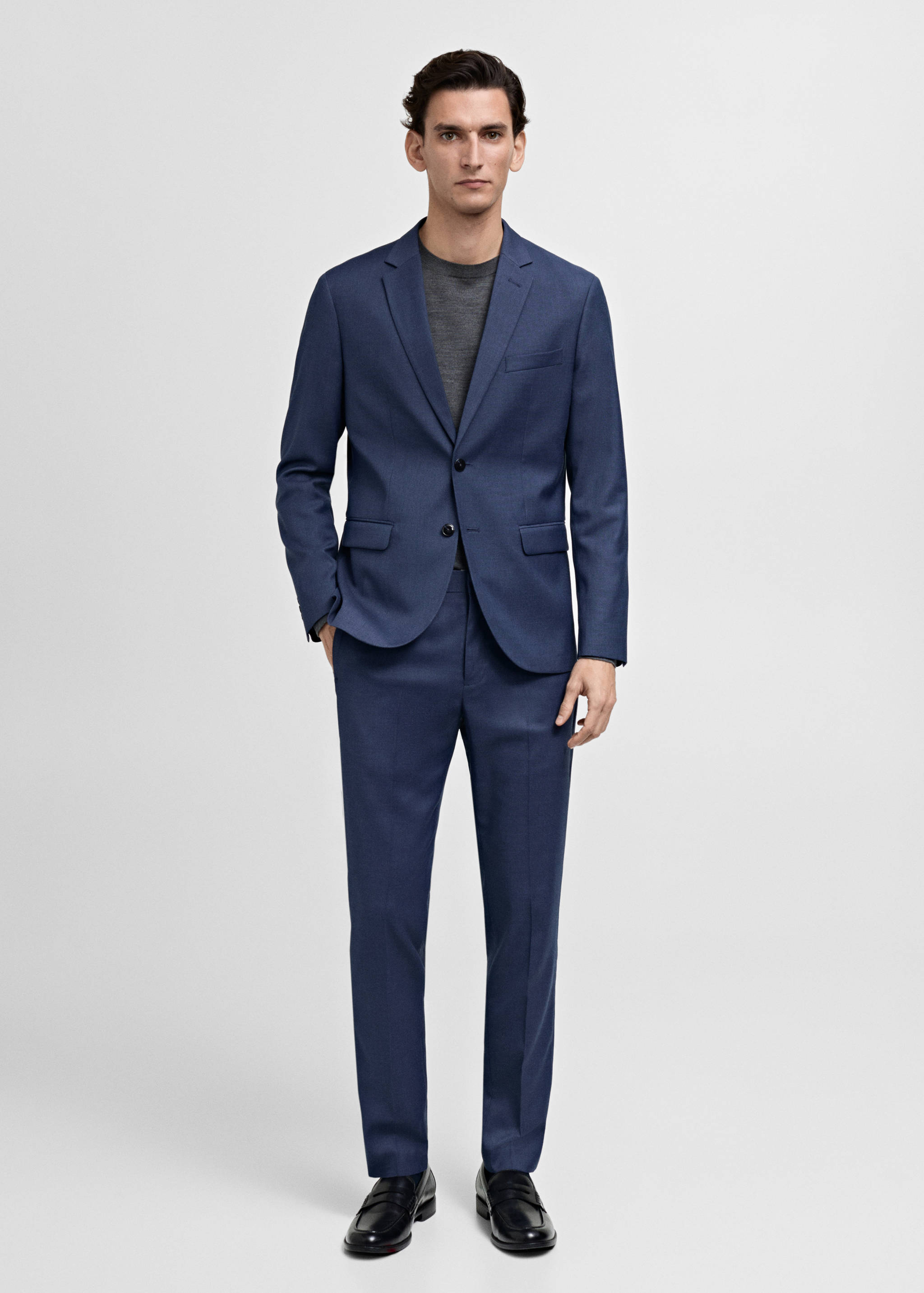Super slim-fit suit jacket in stretch fabric - General plane