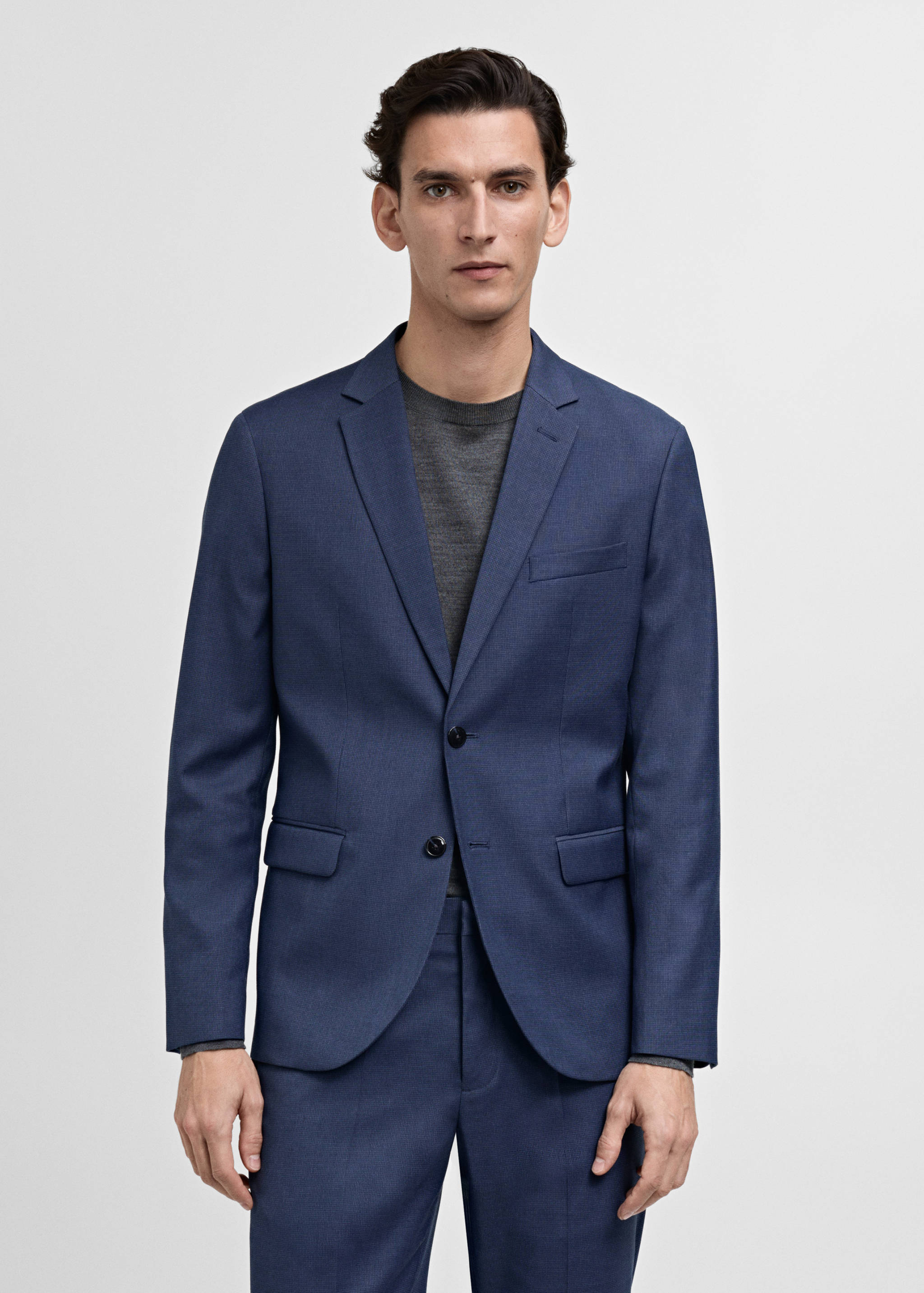 Super slim-fit suit jacket in stretch fabric - Medium plane