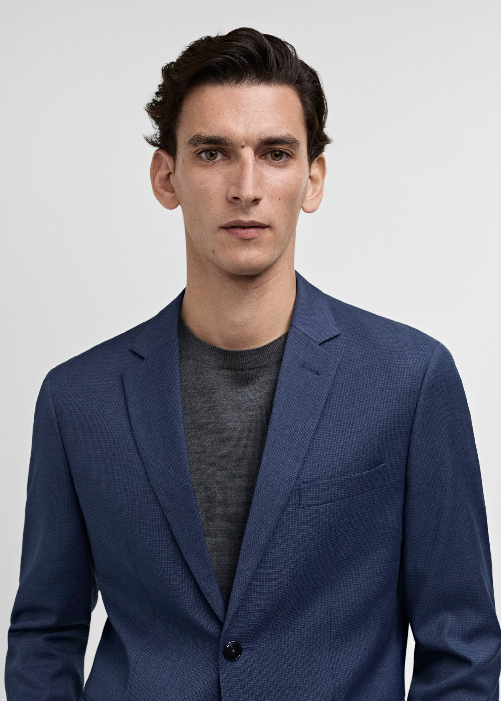Super slim-fit suit jacket in stretch fabric - Details of the article 1