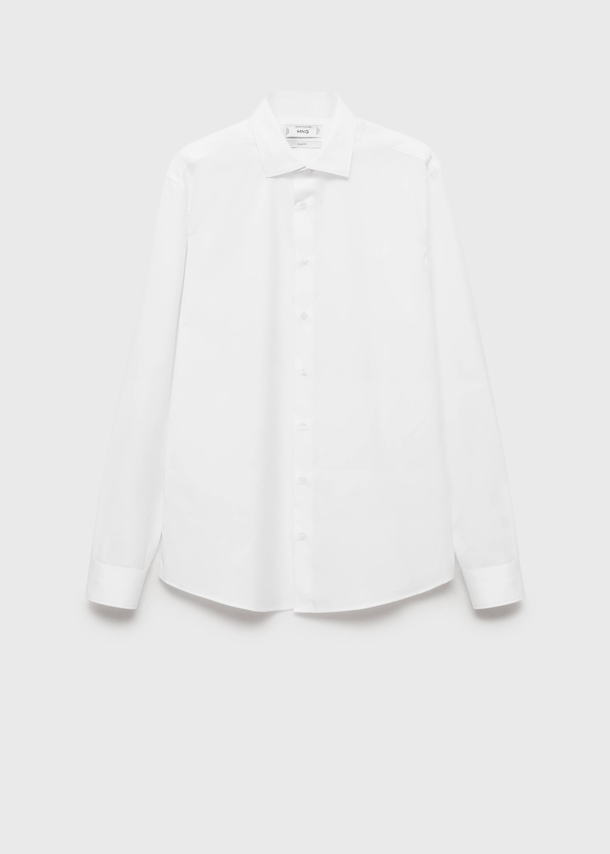 Slim-fit cotton poplin suit shirt - Article without model