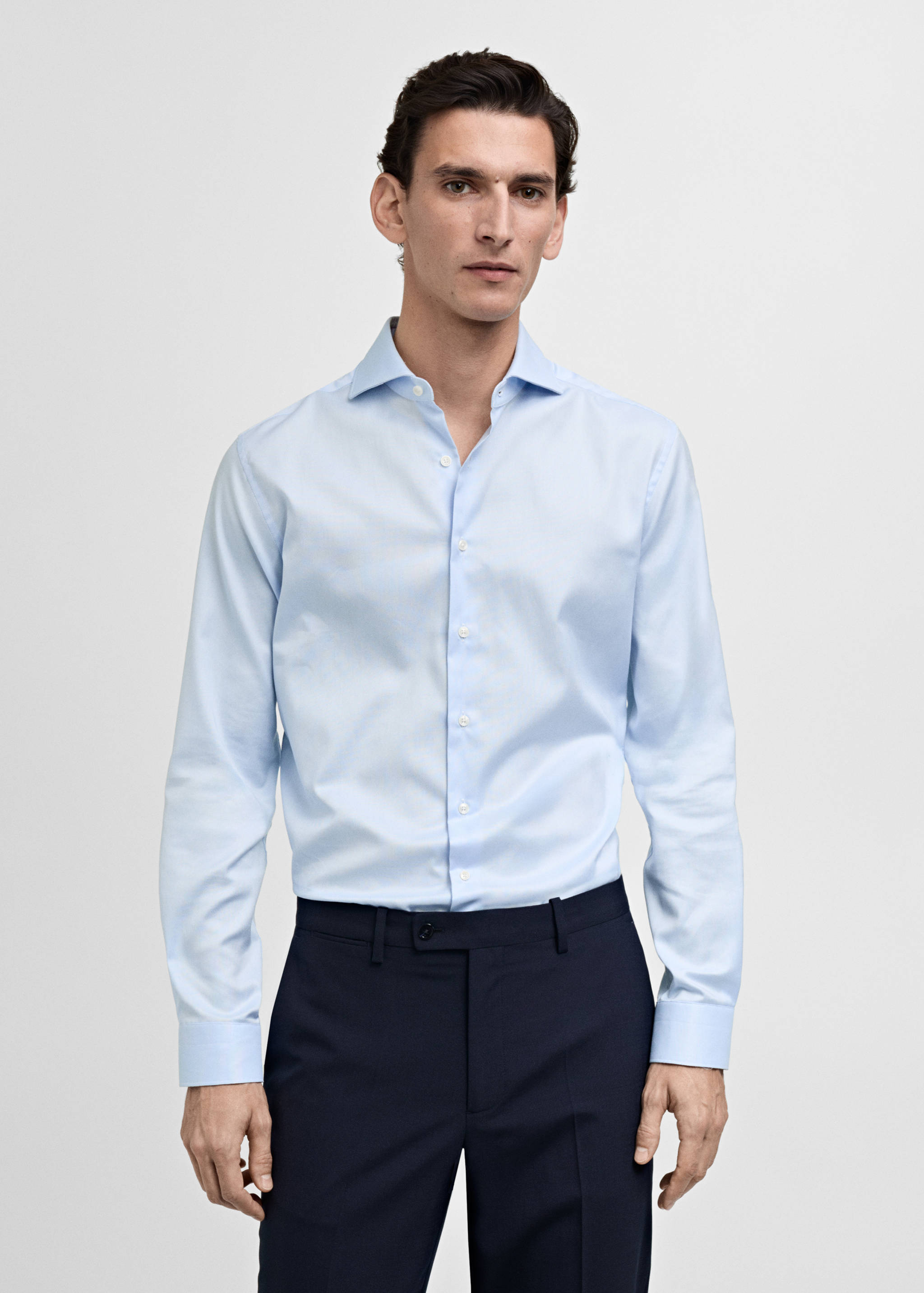 Camisa traje slim fit algodón popelín - Detalle del artículo 2