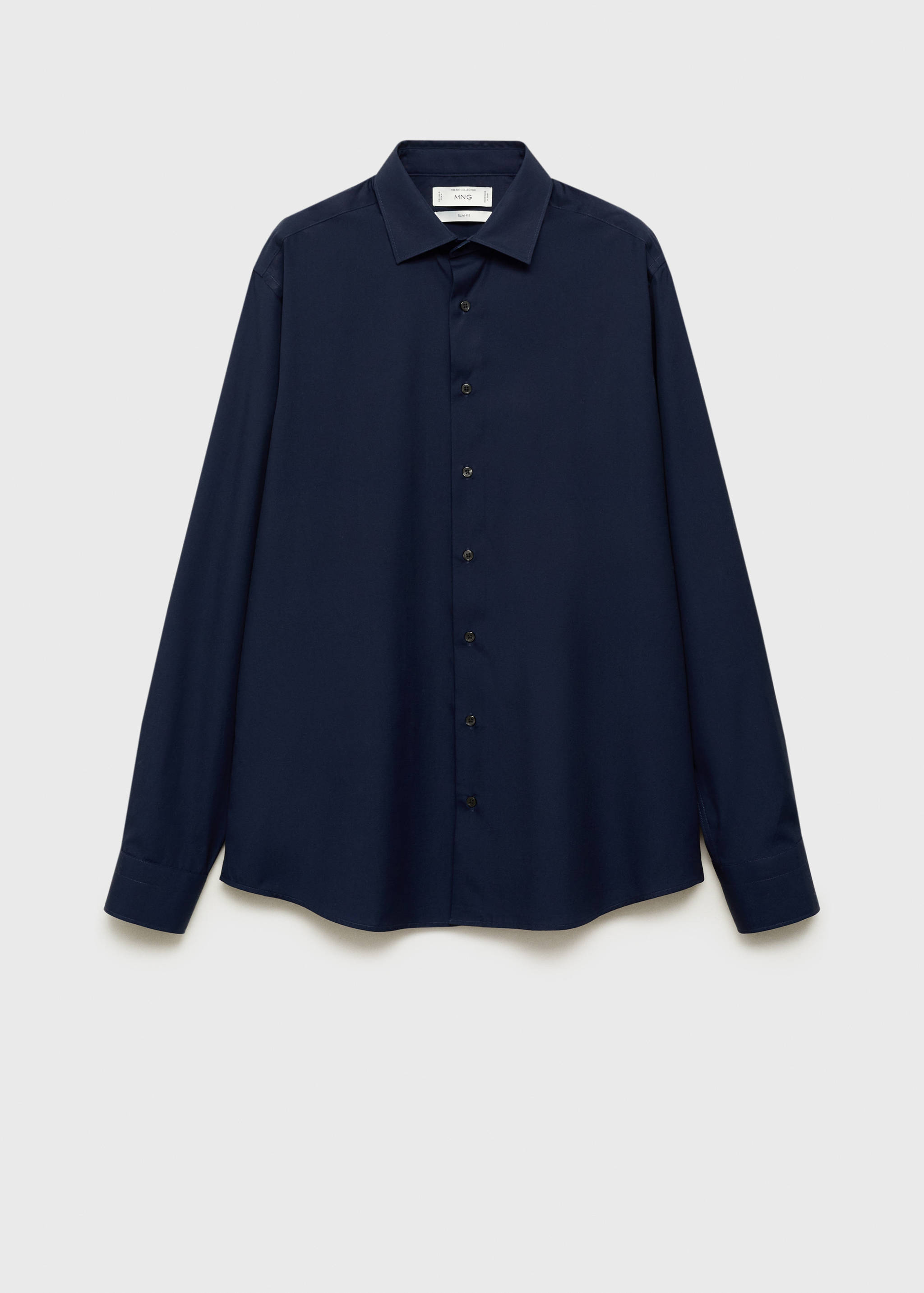 Slim-fit cotton poplin suit shirt - Article without model