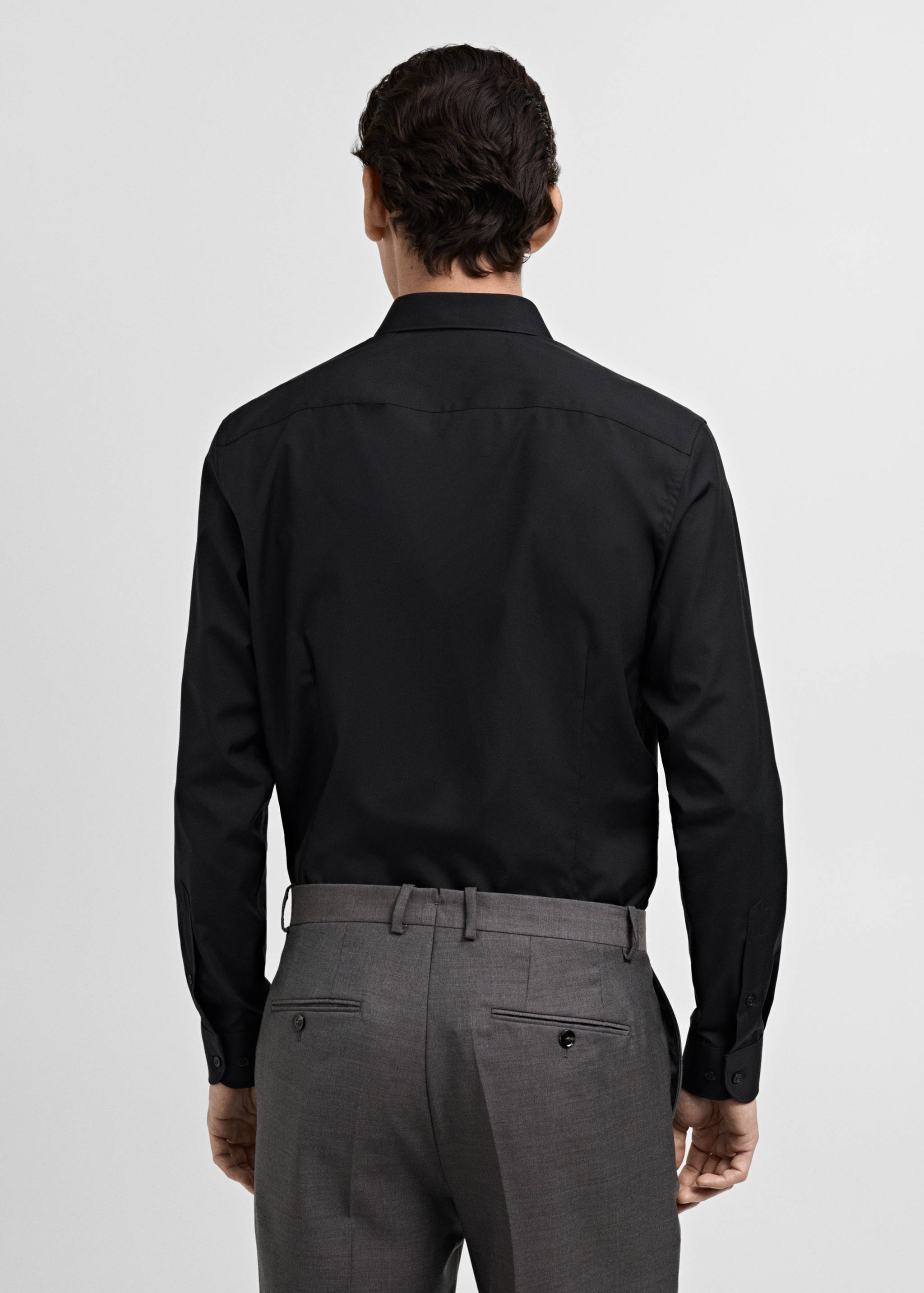Slim-fit cotton poplin suit shirt - Reverse of the article