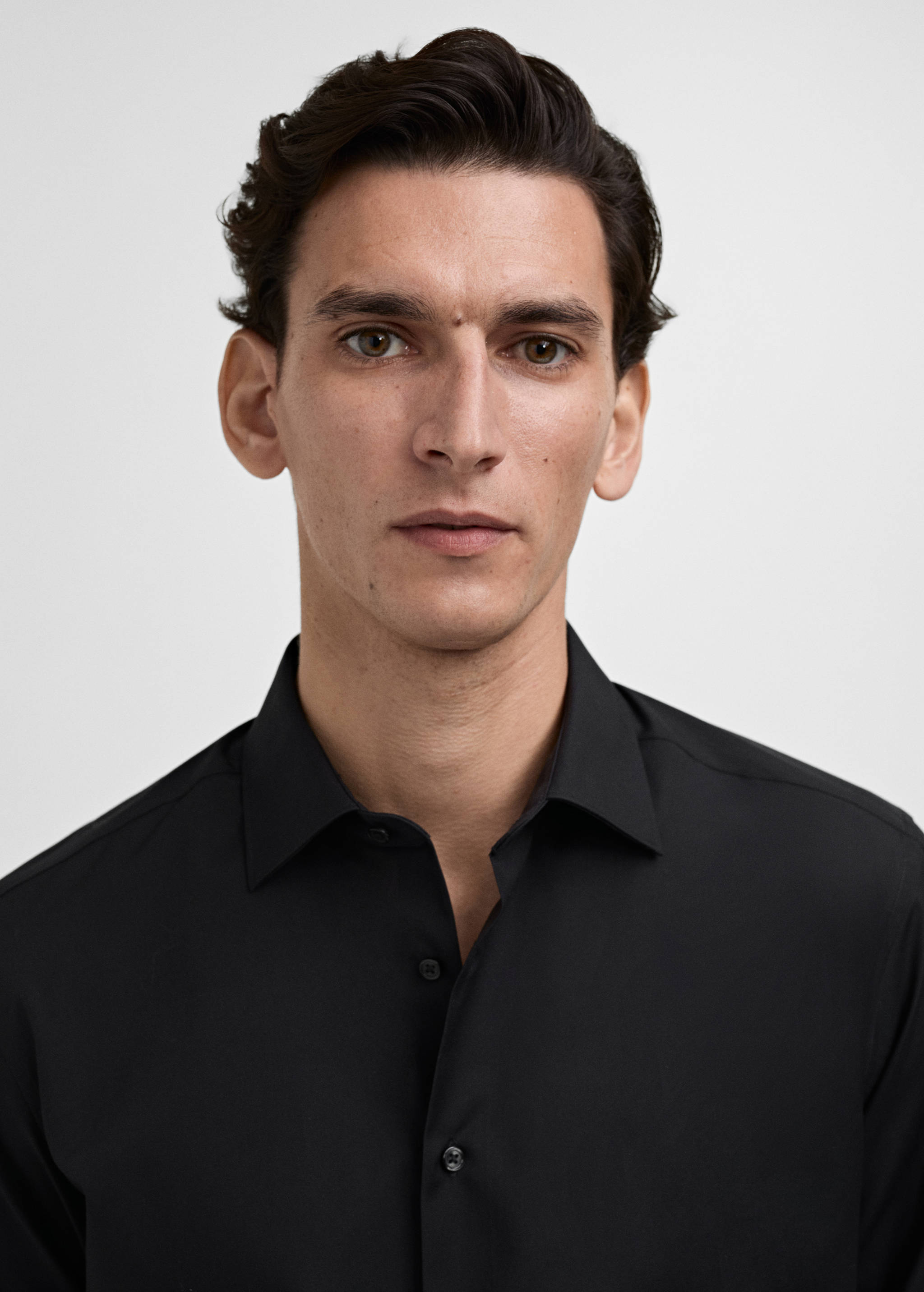 Slim-fit cotton poplin suit shirt - Details of the article 2