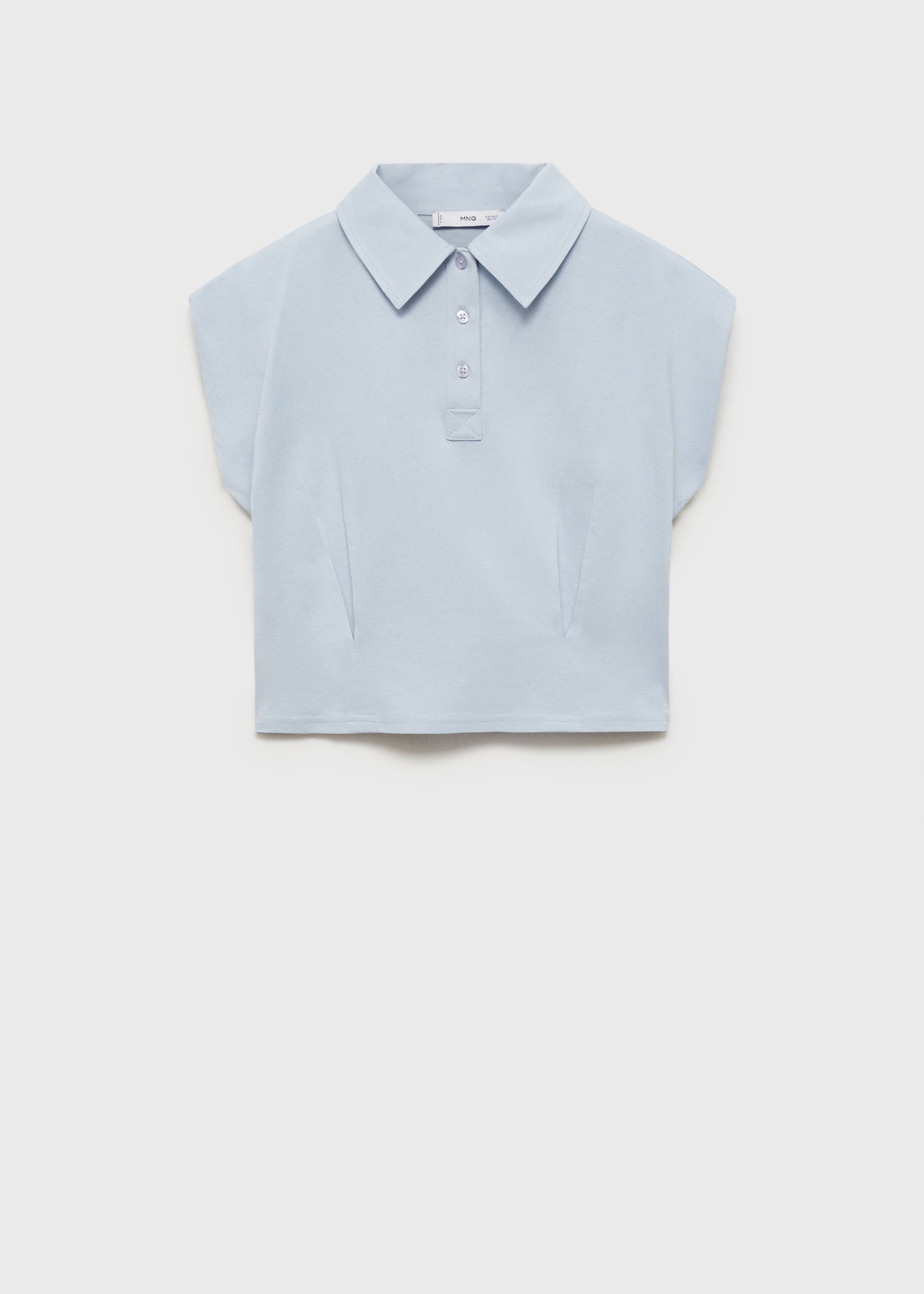 Short-sleeved cotton polo shirt - Article without model