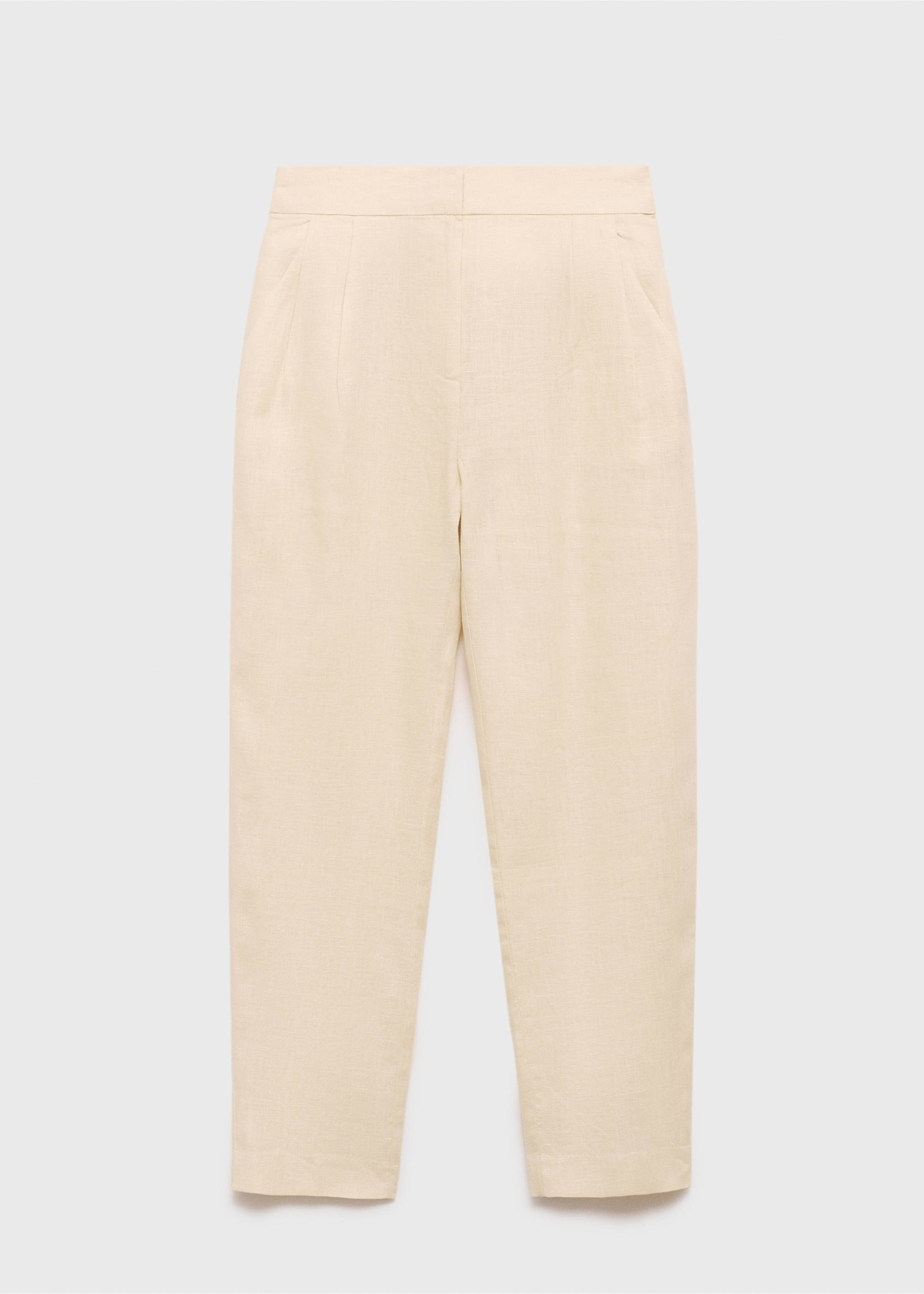 Pantalón recto lino - Artículo sin modelo, Beige. Ref: 87060591-00.