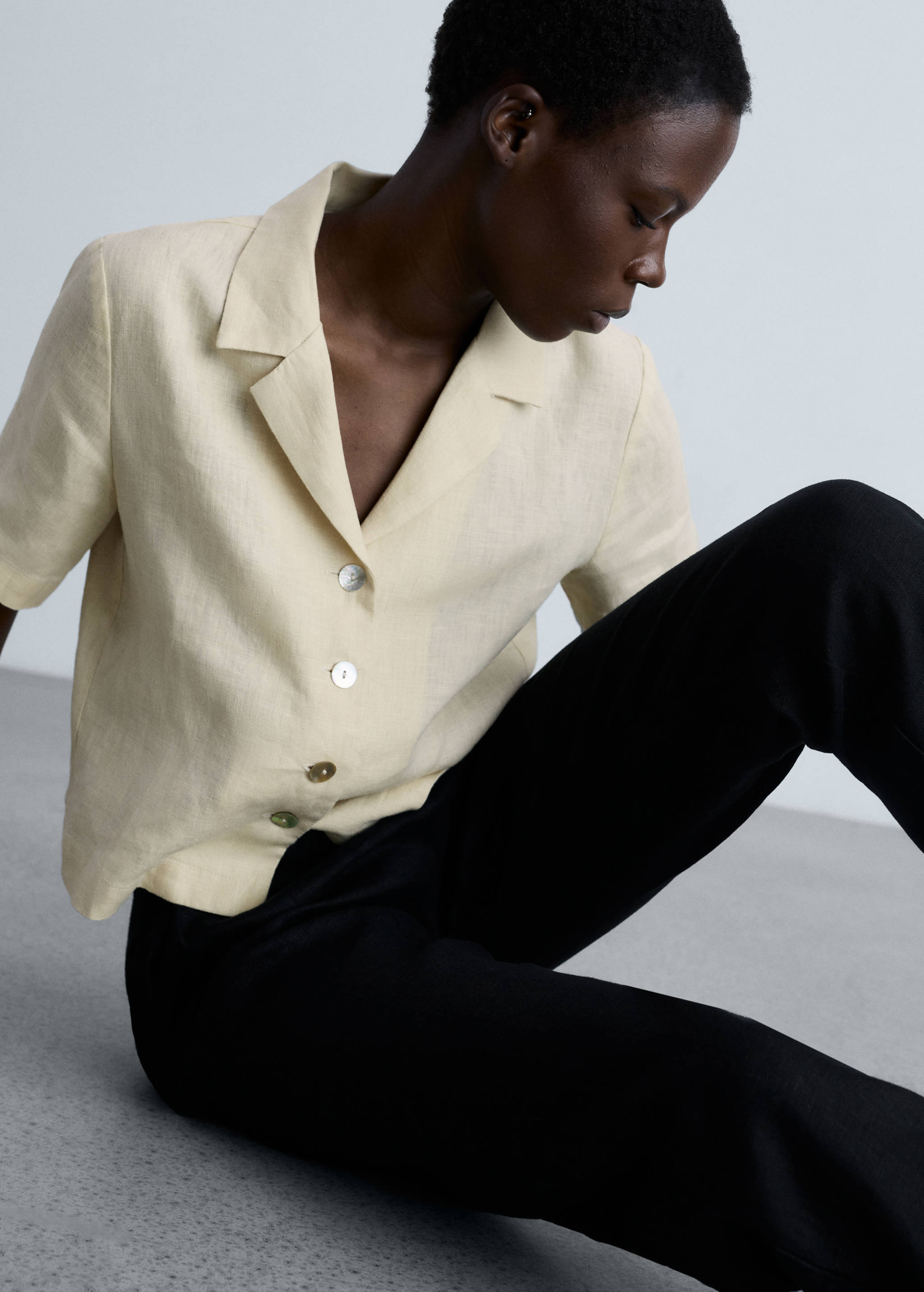 Pantalón recto lino - Detalle del artículo 2