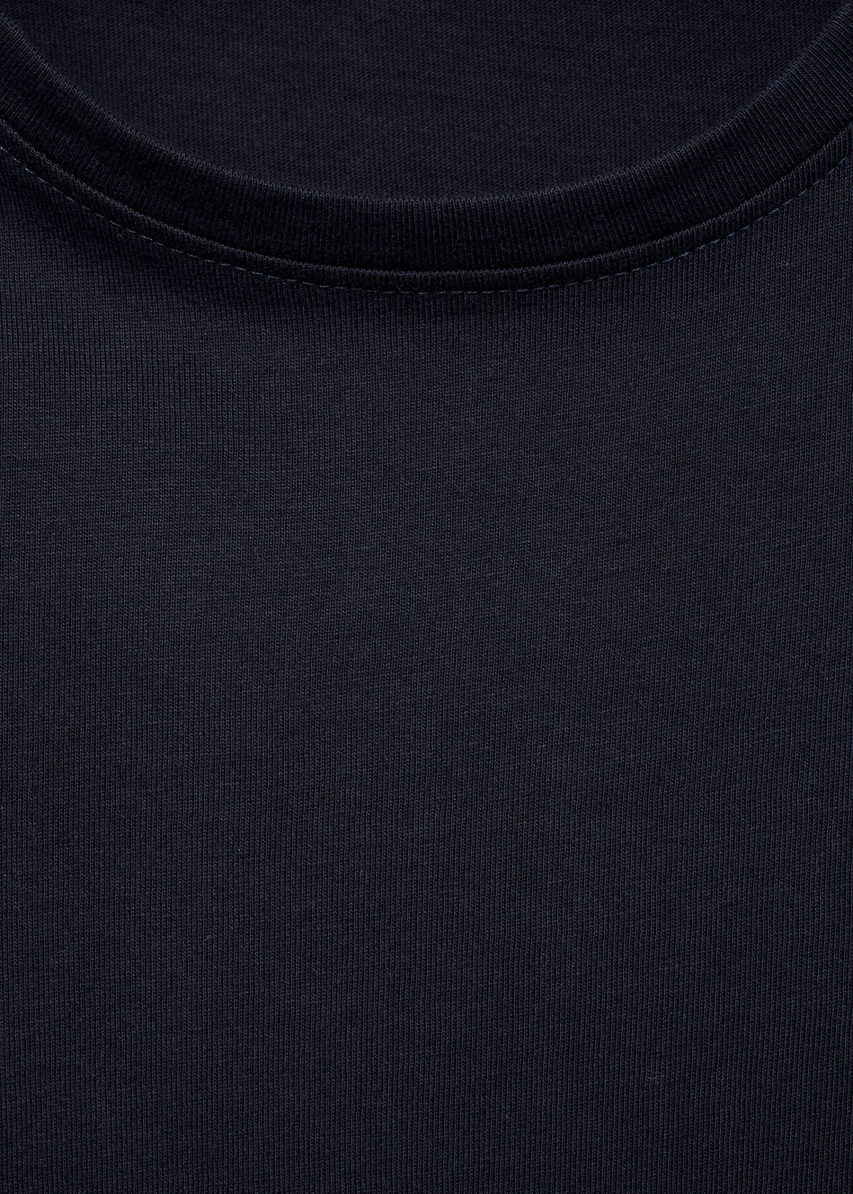 T-shirt with decorative flounces — Dark Navy