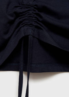 T-shirt with decorative flounces — Dark Navy 7