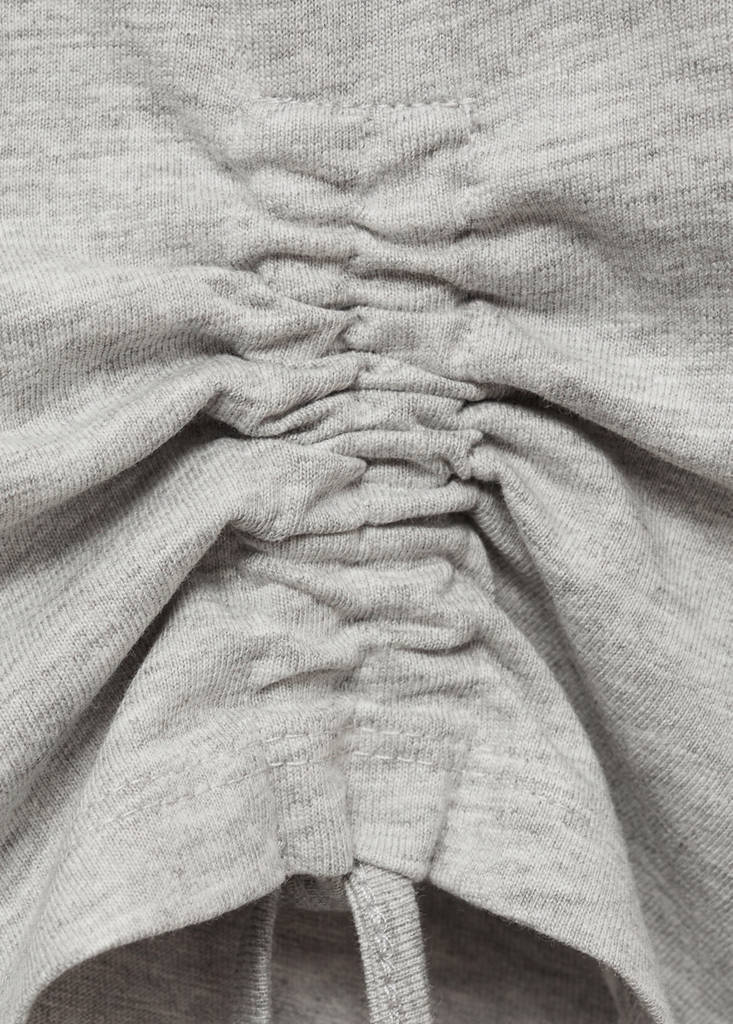 T-shirt with decorative flounces — Medium Heather Grey