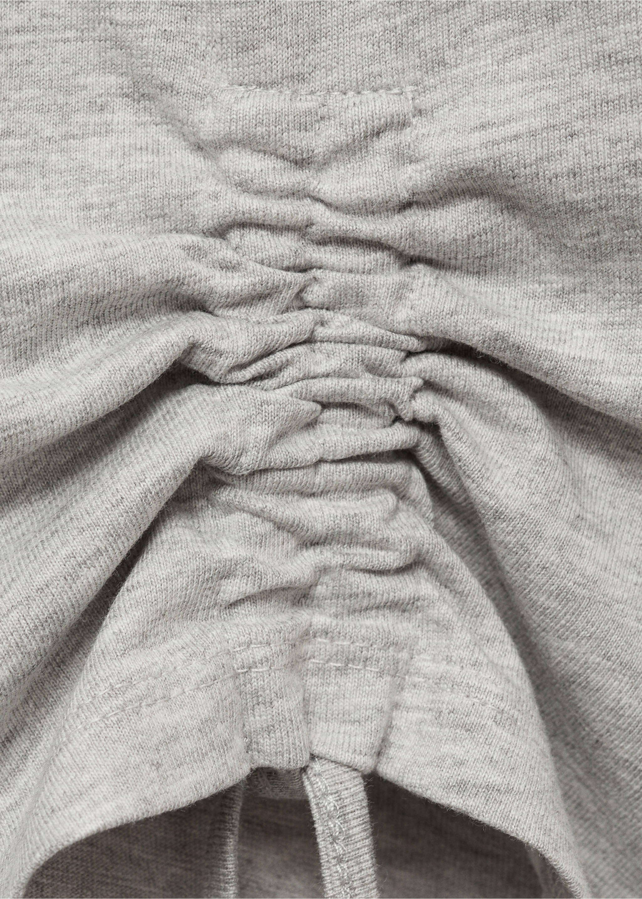 T-shirt with decorative flounces - Details of the article 8, Medium Heather Grey. Ref: 87060592-00.