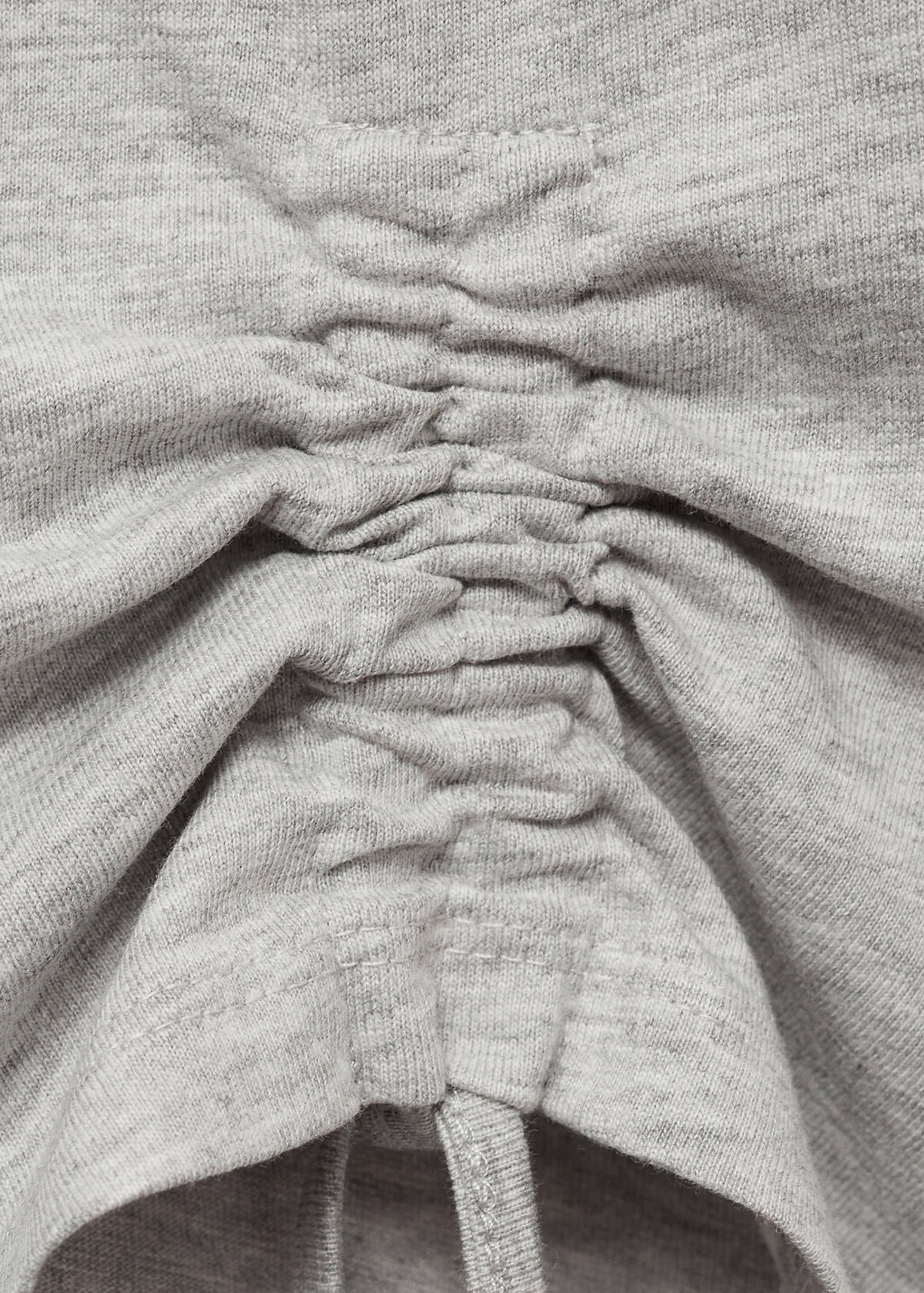 T-shirt with decorative flounces — Medium Heather Grey