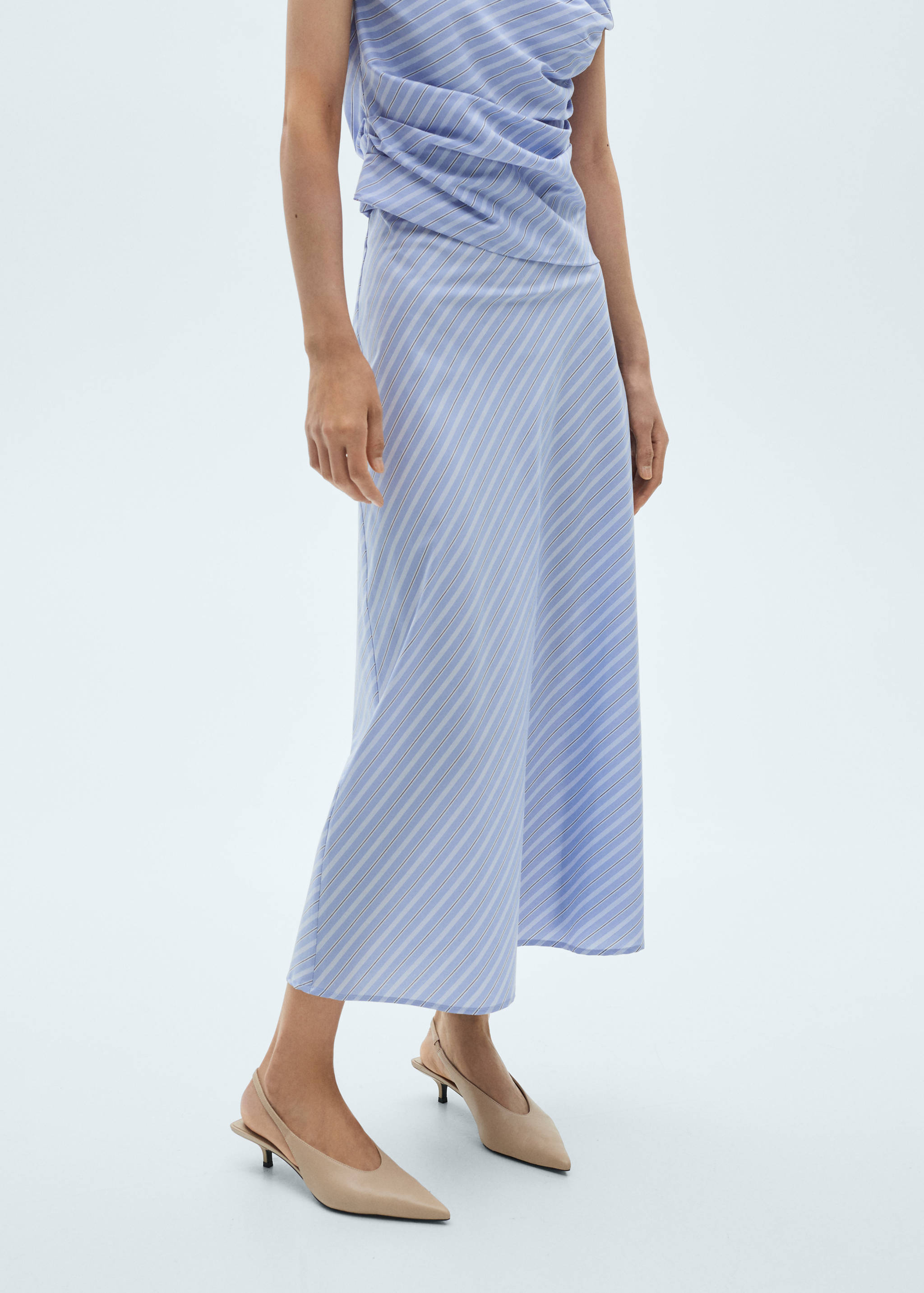 Striped midi skirt - Medium plane