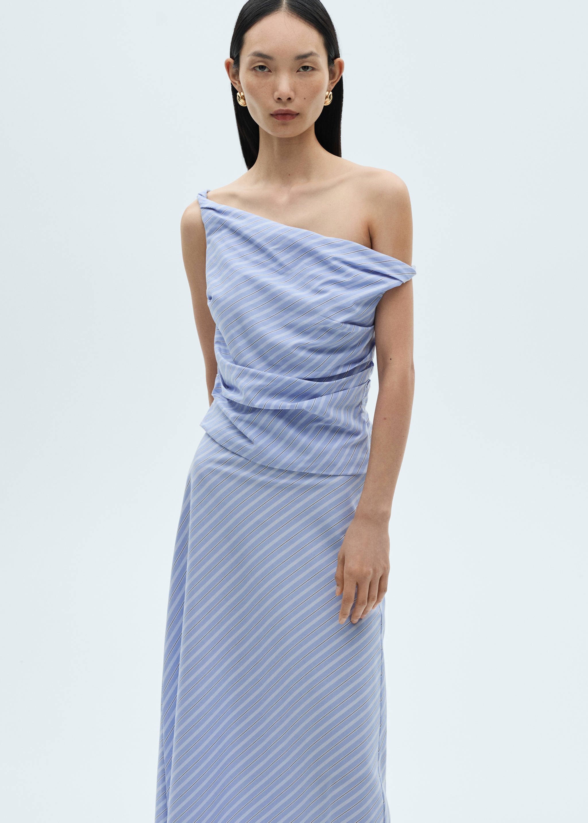 Striped midi skirt - Details of the article 1