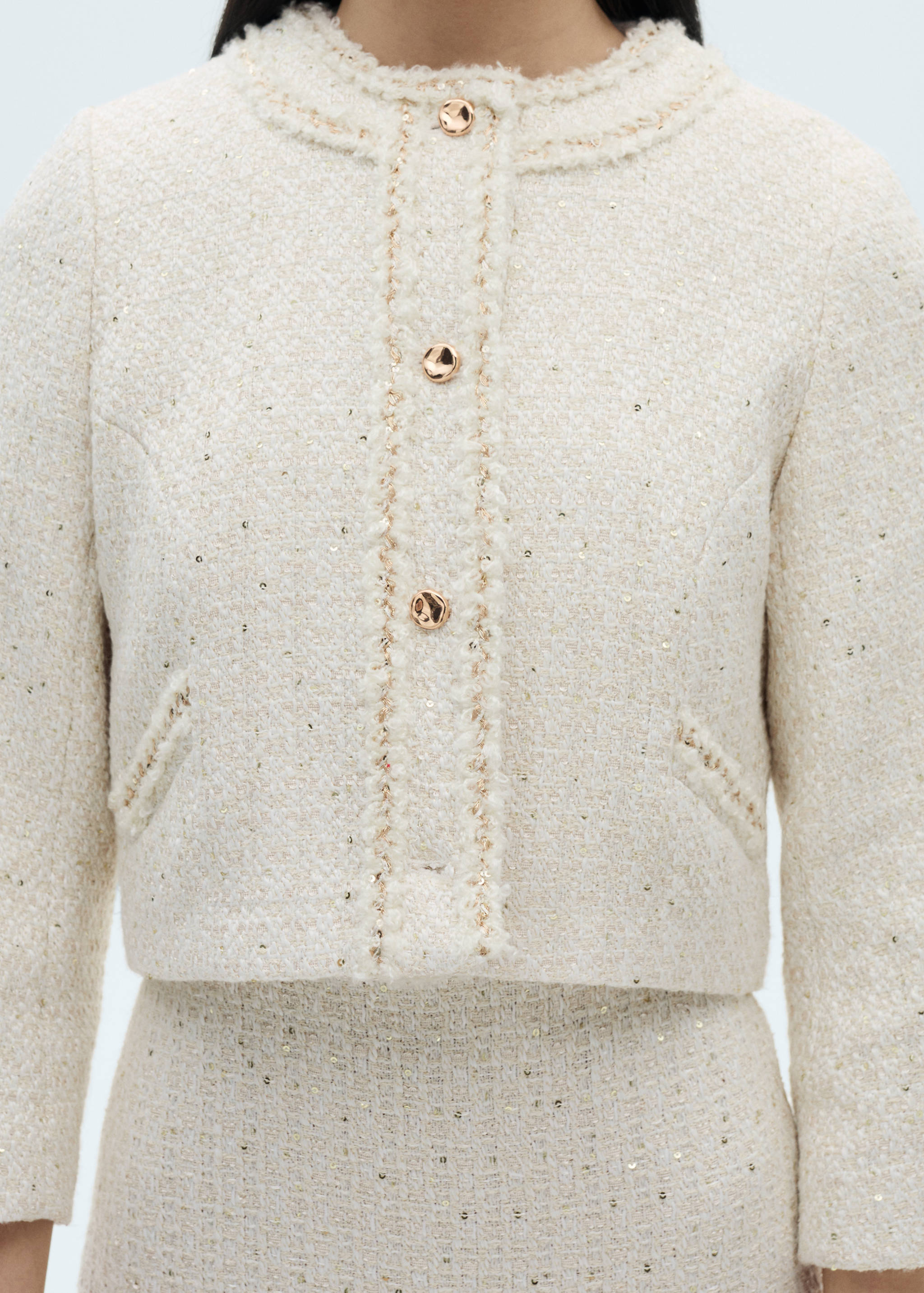 Tweed jacket with jewel buttons - Details of the article 6