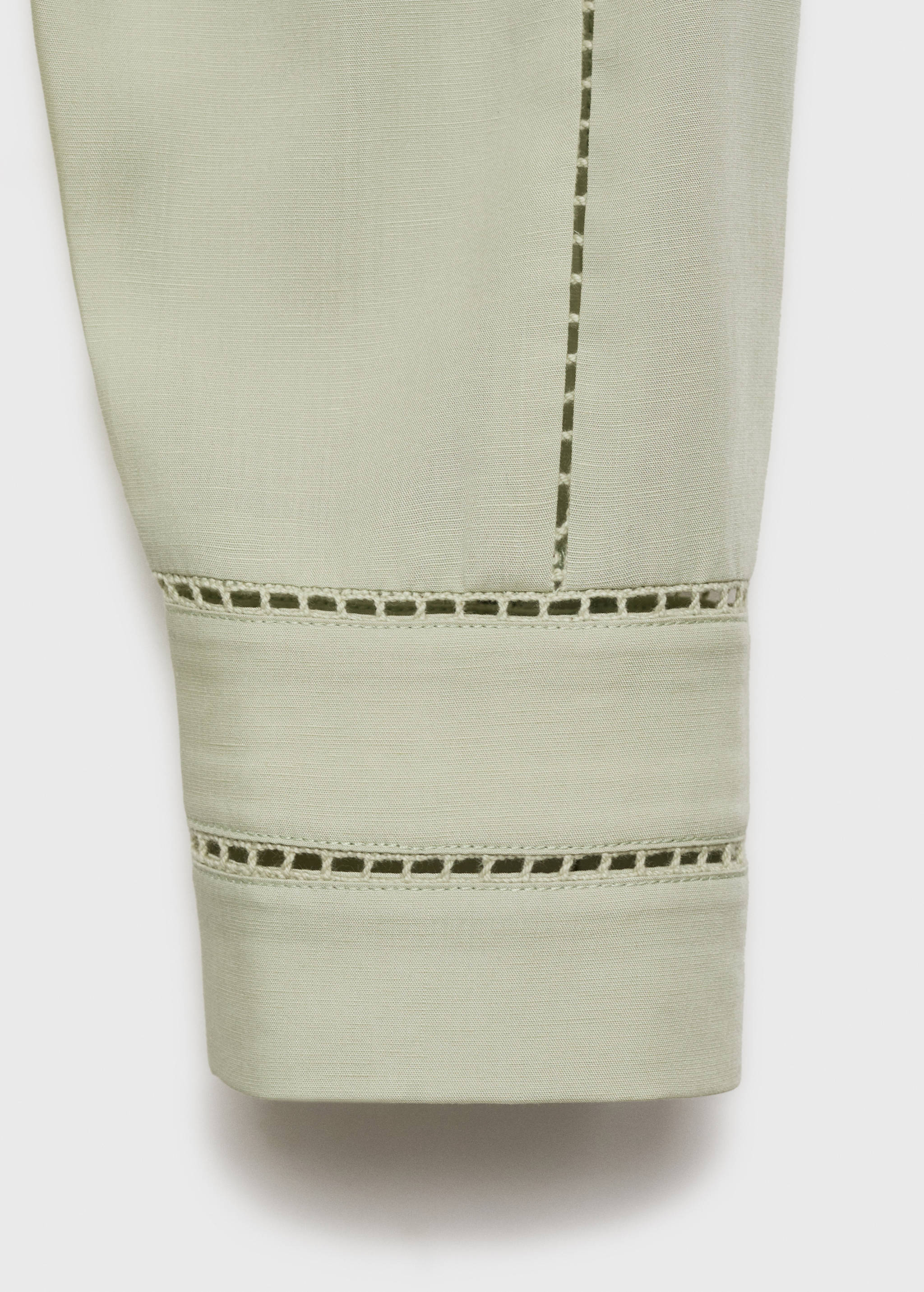 Bluză din lyocell cu detalii ajurate - Detaliu al articolului 0