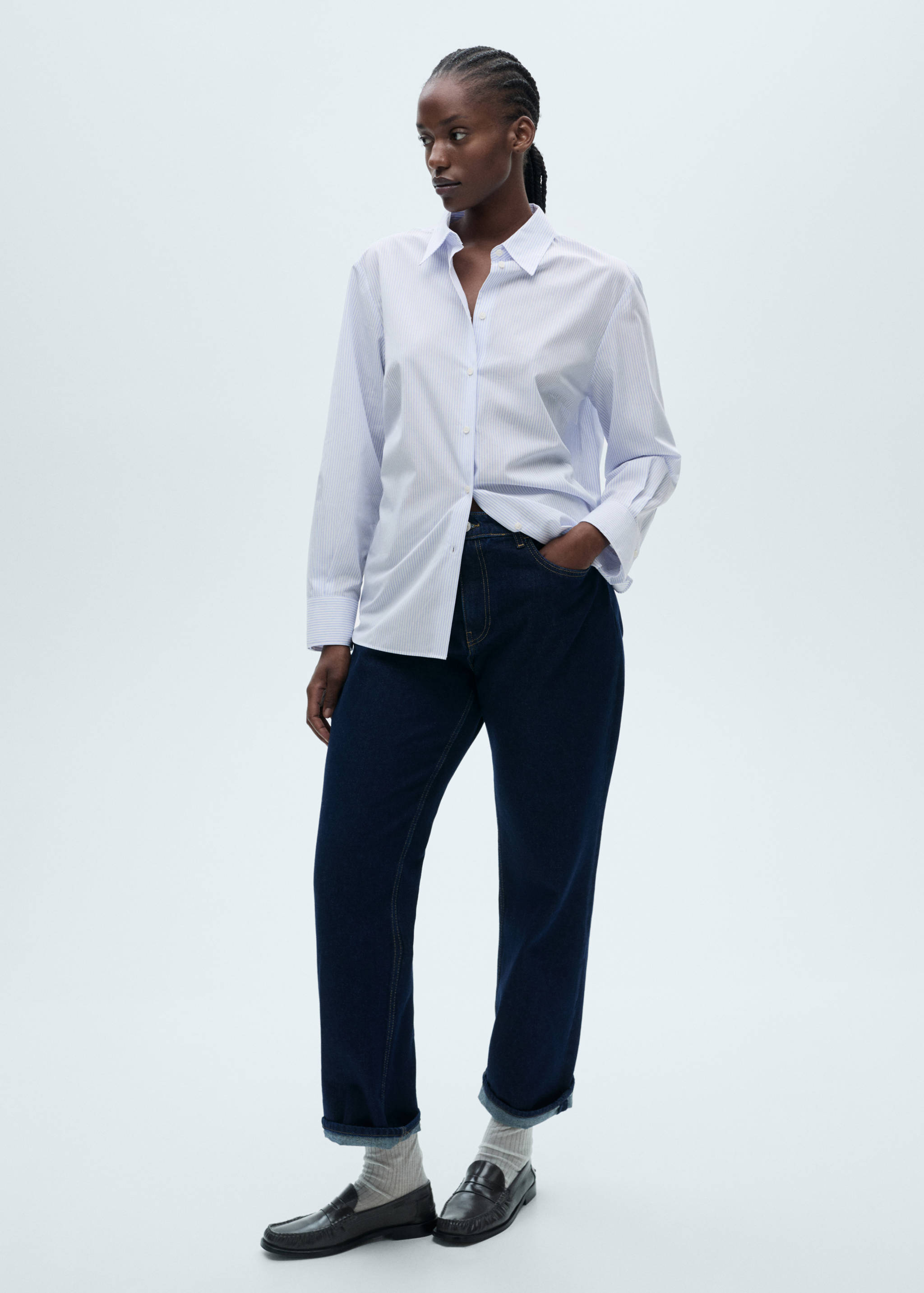 Regular cotton lyocell-blend shirt - Details of the article 3