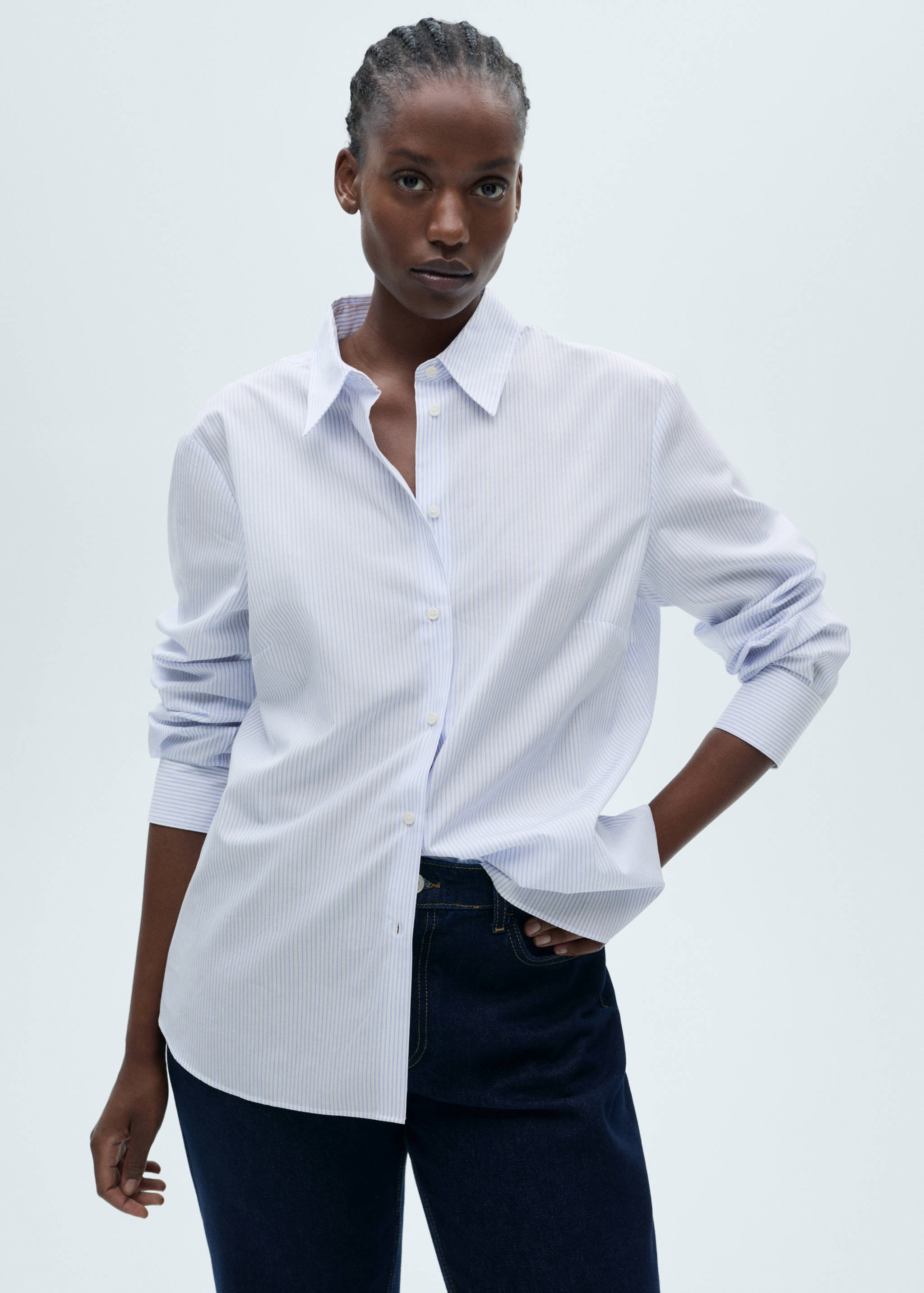 Regular cotton lyocell-blend shirt - Details of the article 5