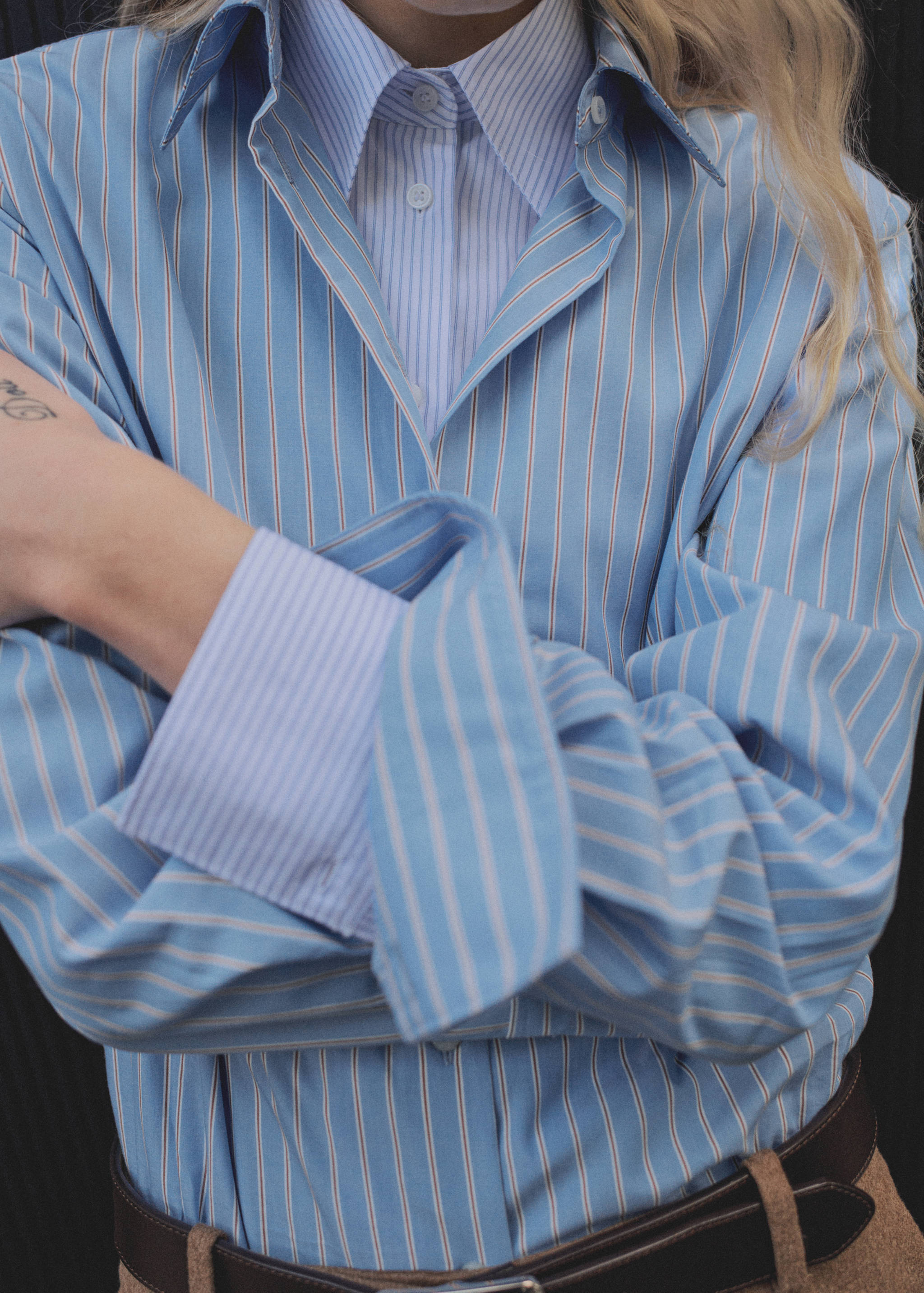 Regular cotton lyocell-blend shirt - Medium plane