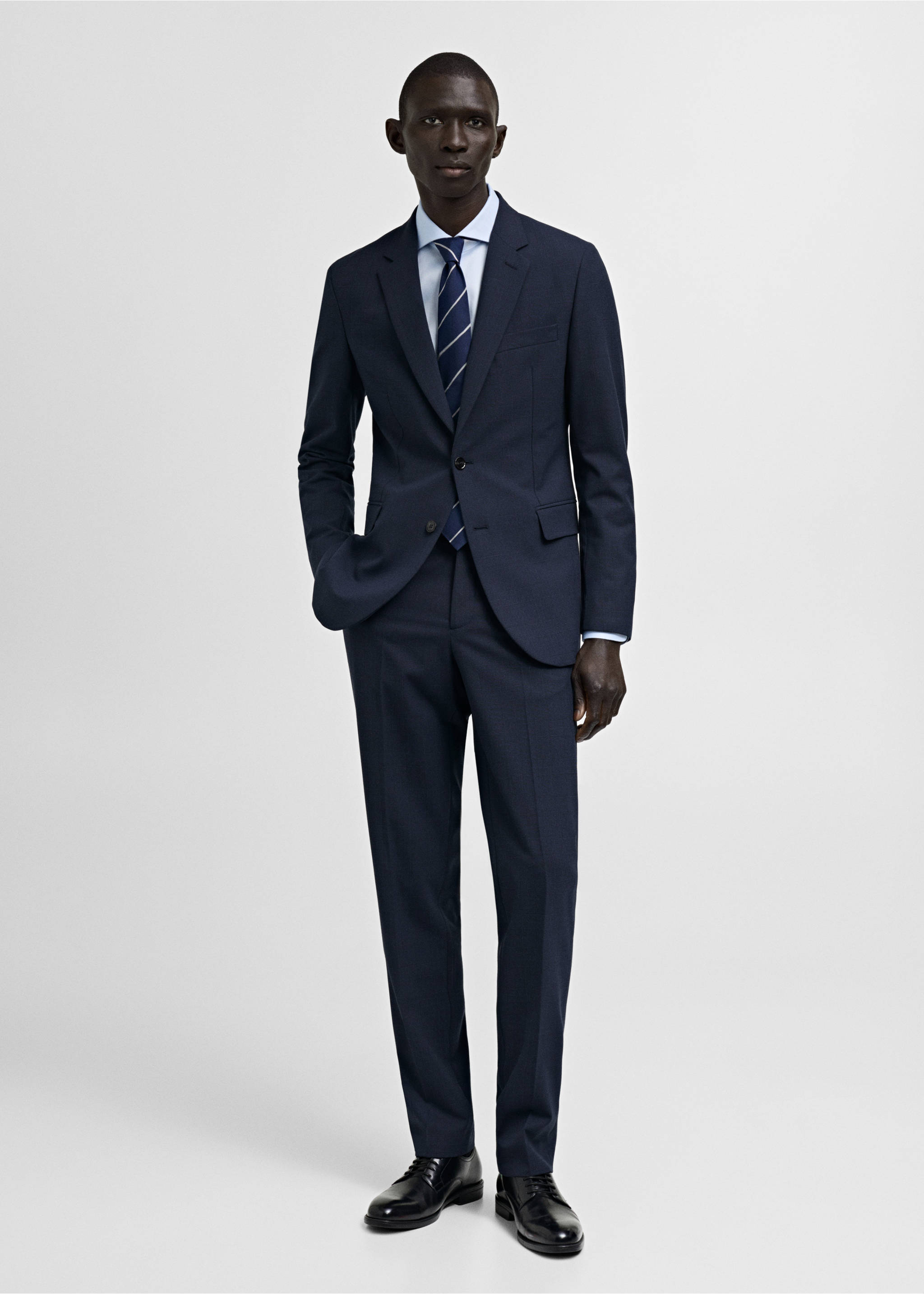 Milan slim fit kumaş pantolon - Genel plan, Lacivert. Ref: 87060602-00.