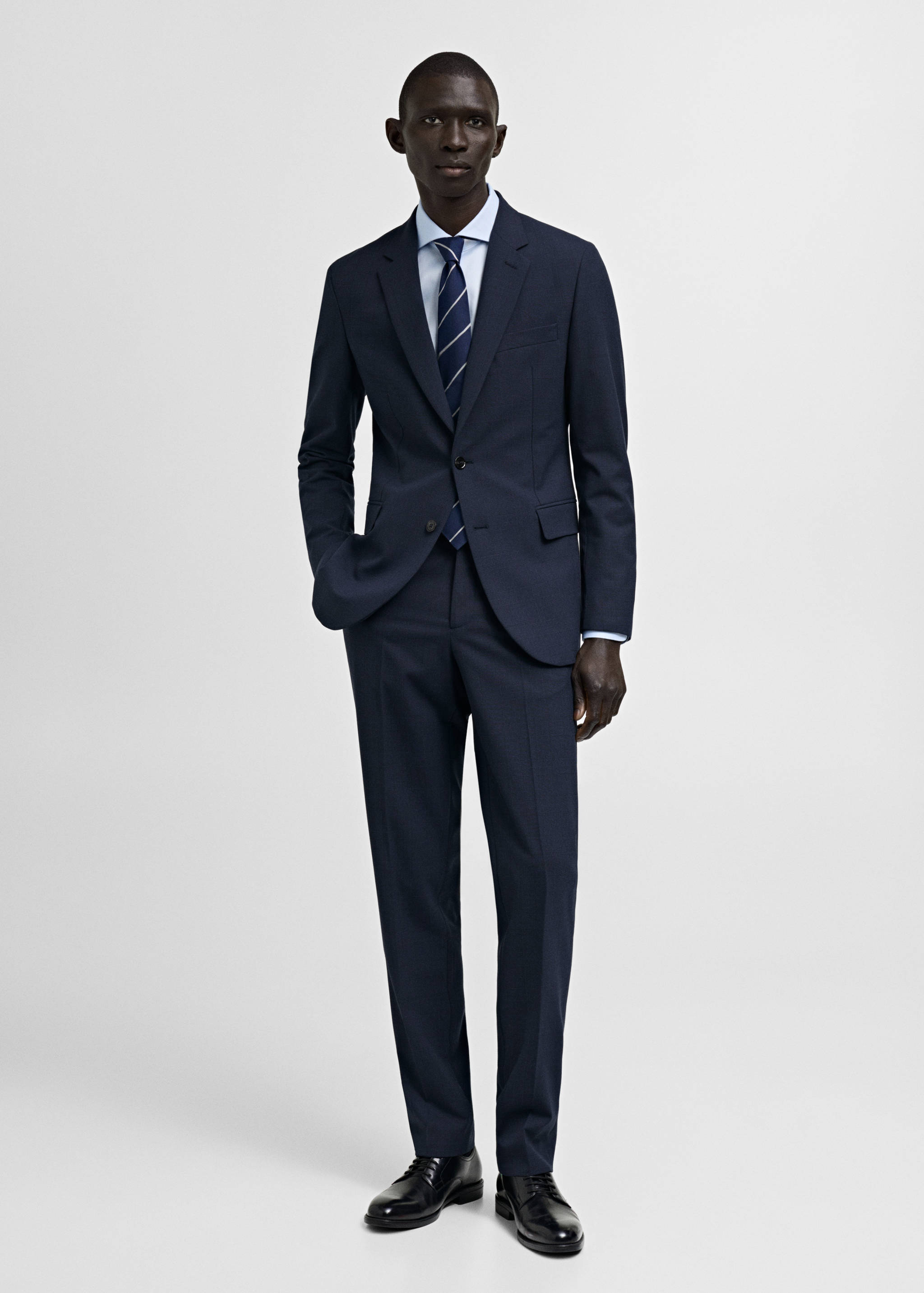 Milan slim-fit suit trousers - General plane