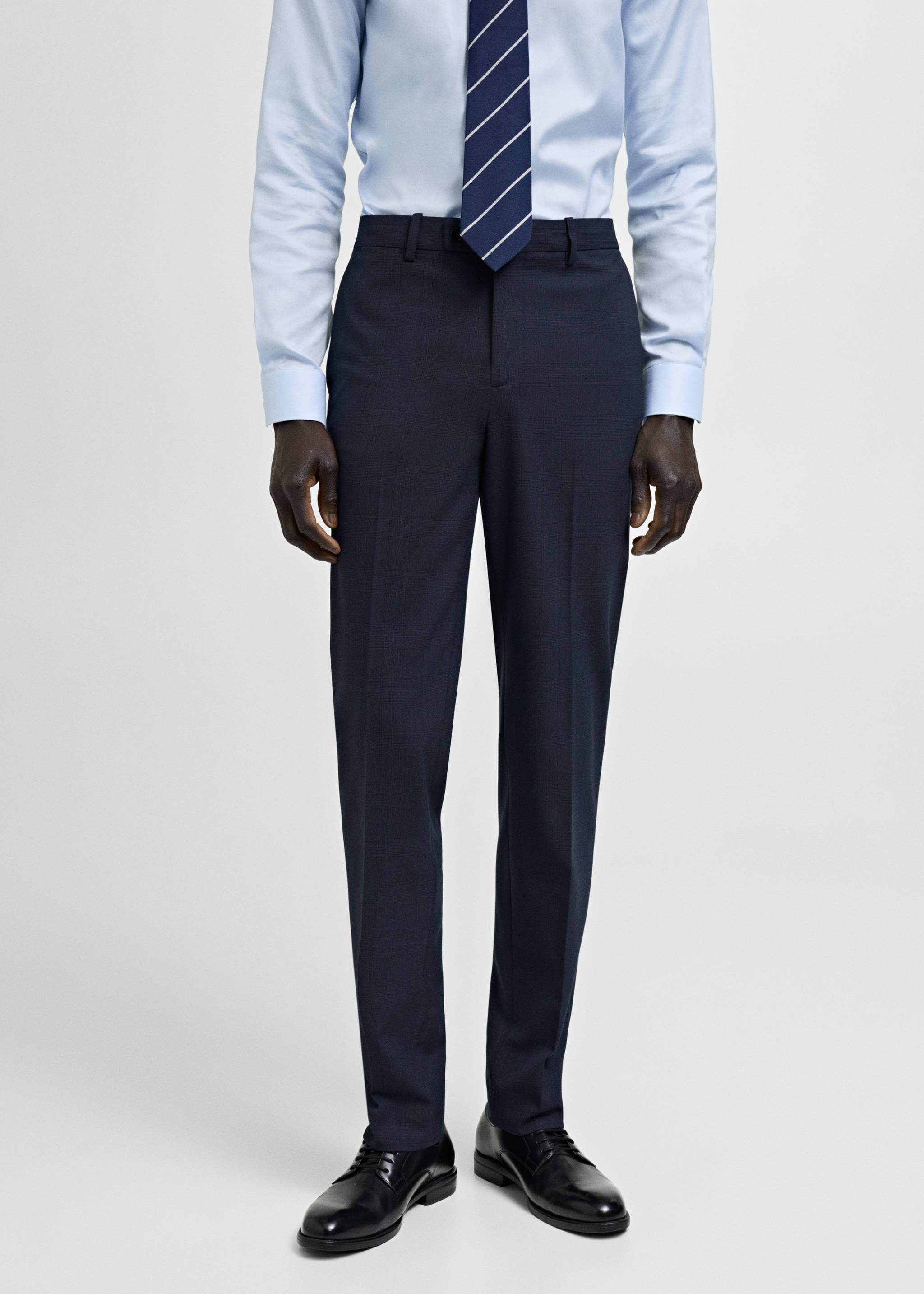 Milan slim-fit suit trousers - Medium plane