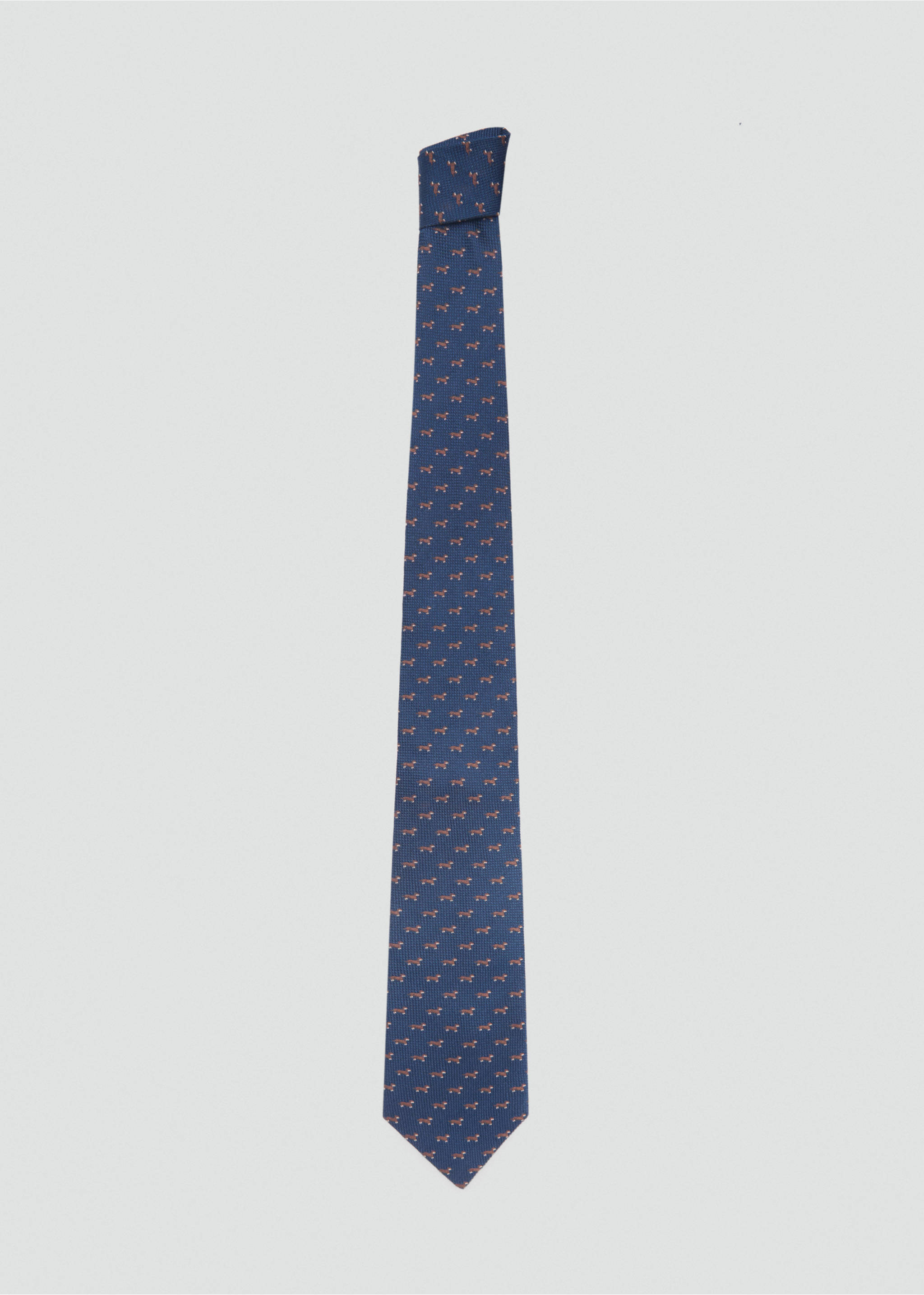 桑蚕丝动物印花领带 - null, 深海军蓝. Ref: 87060606-00.