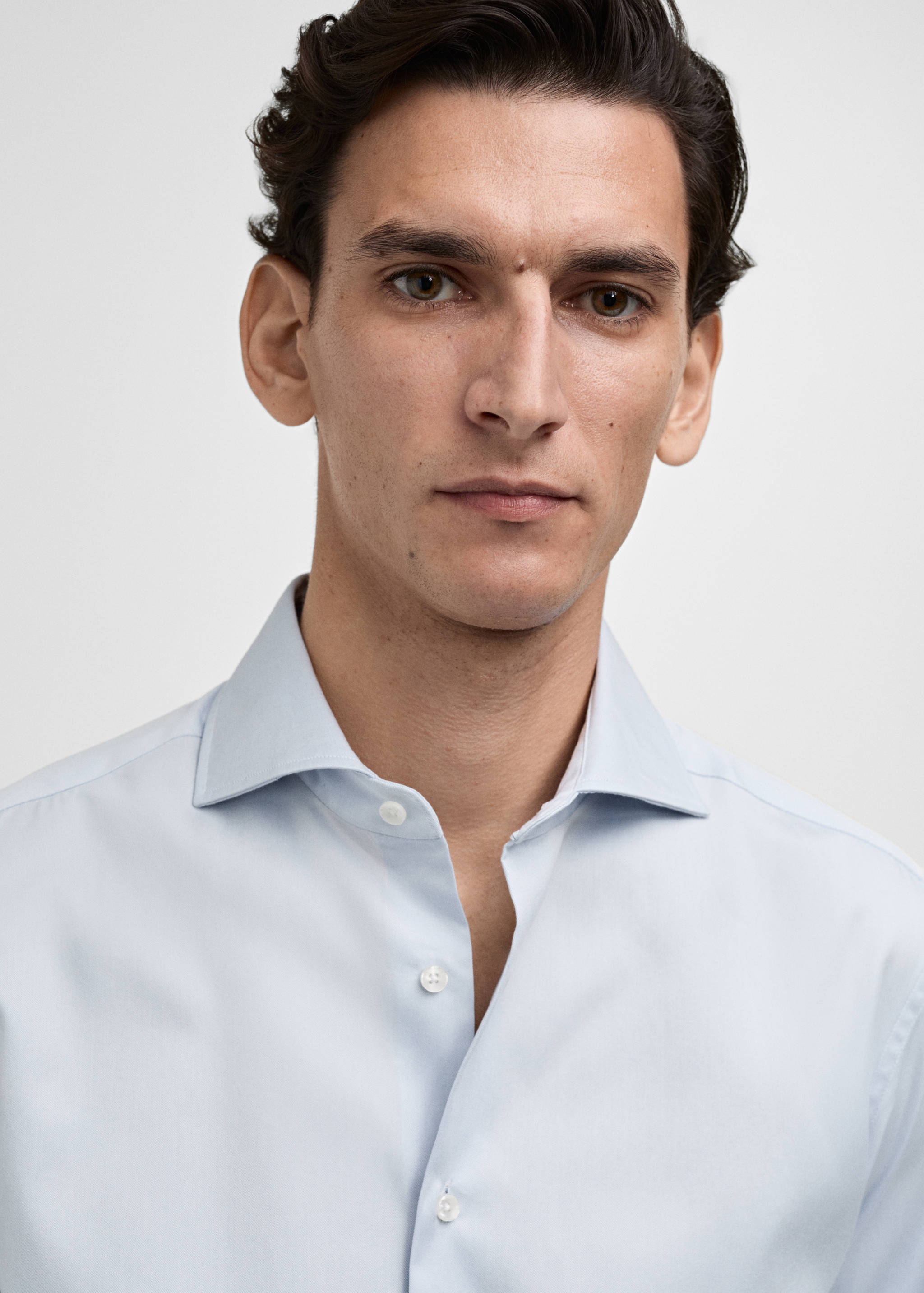 Chemise costume slim-fit tissu twill boutons de manchette - Détail de l'article 1