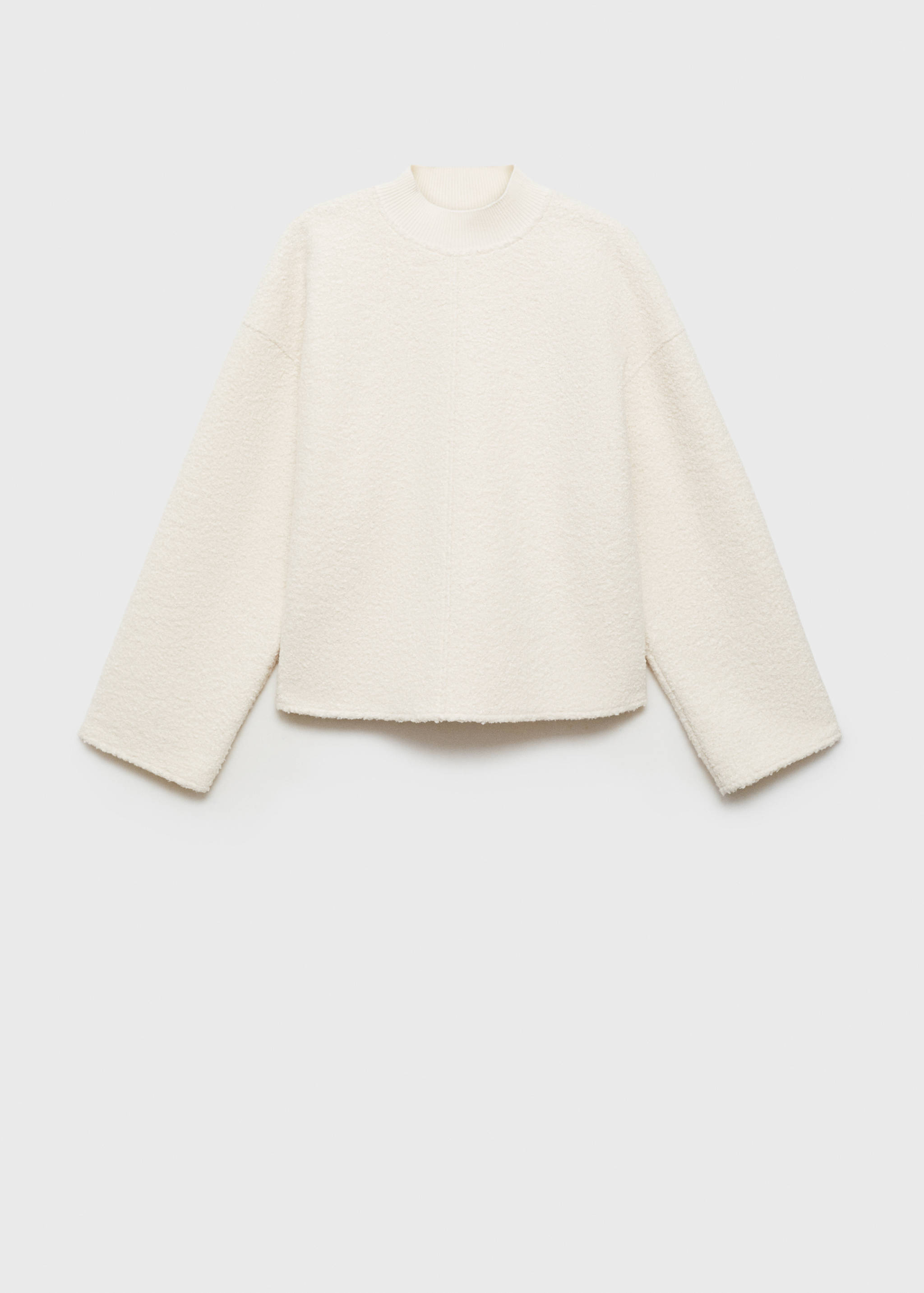 Sweat-shirt tissu bouclette col montant - Article sans modèle