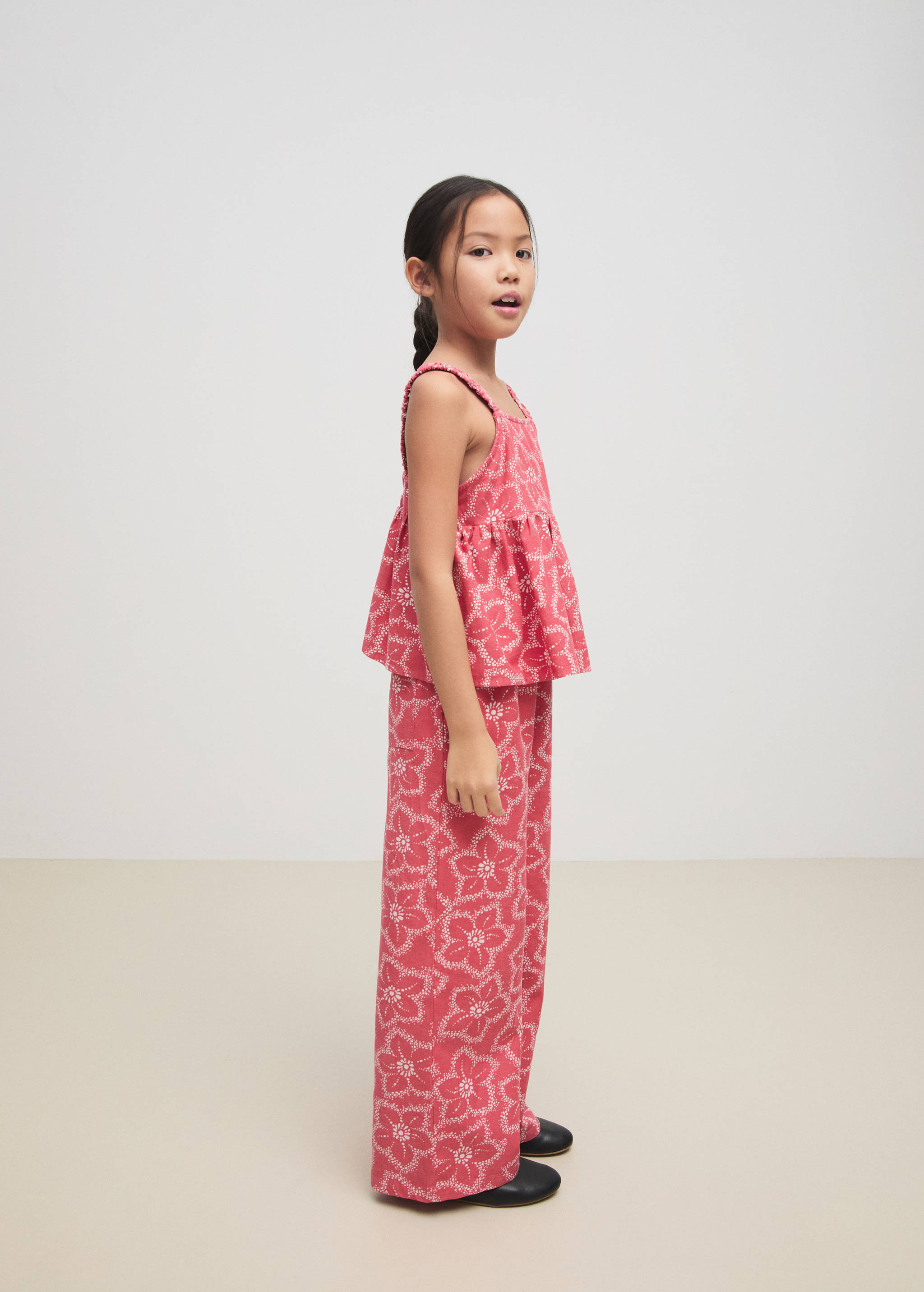 Floral print pants - Medium plane