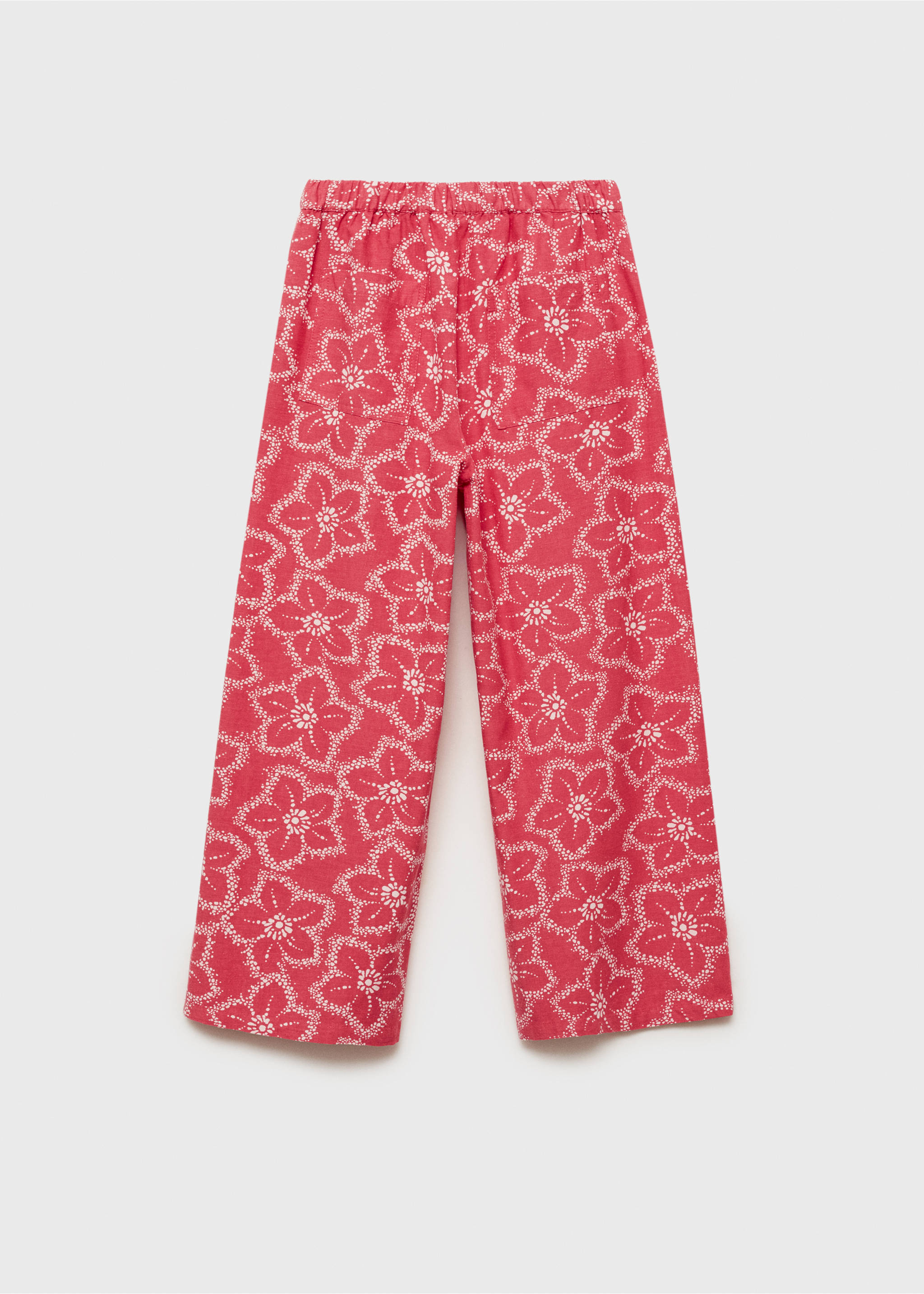 Pantalón estampado floral - Reverso del artículo, Fresa. Ref: 87060619-00.