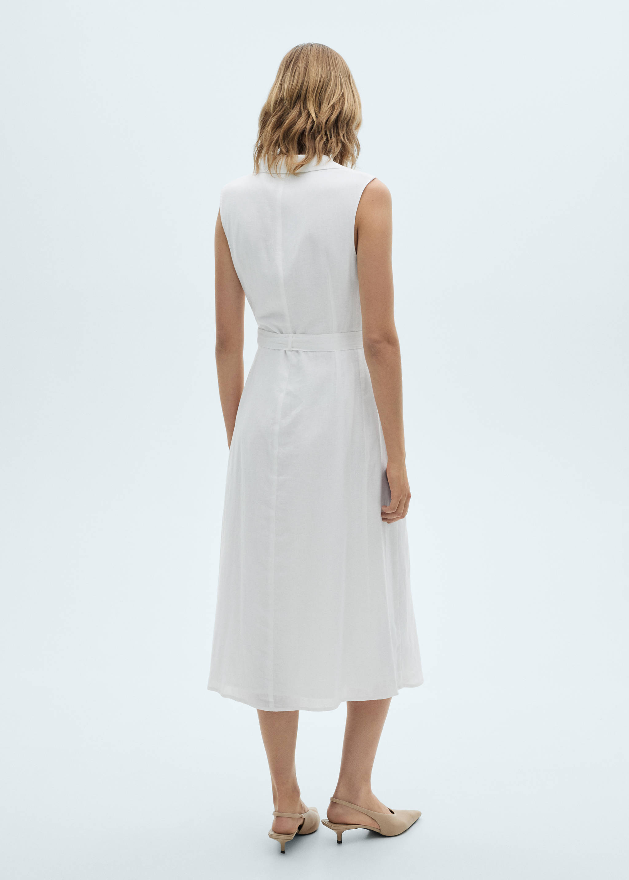 Linen-blend shirt dress - Reverse of the article
