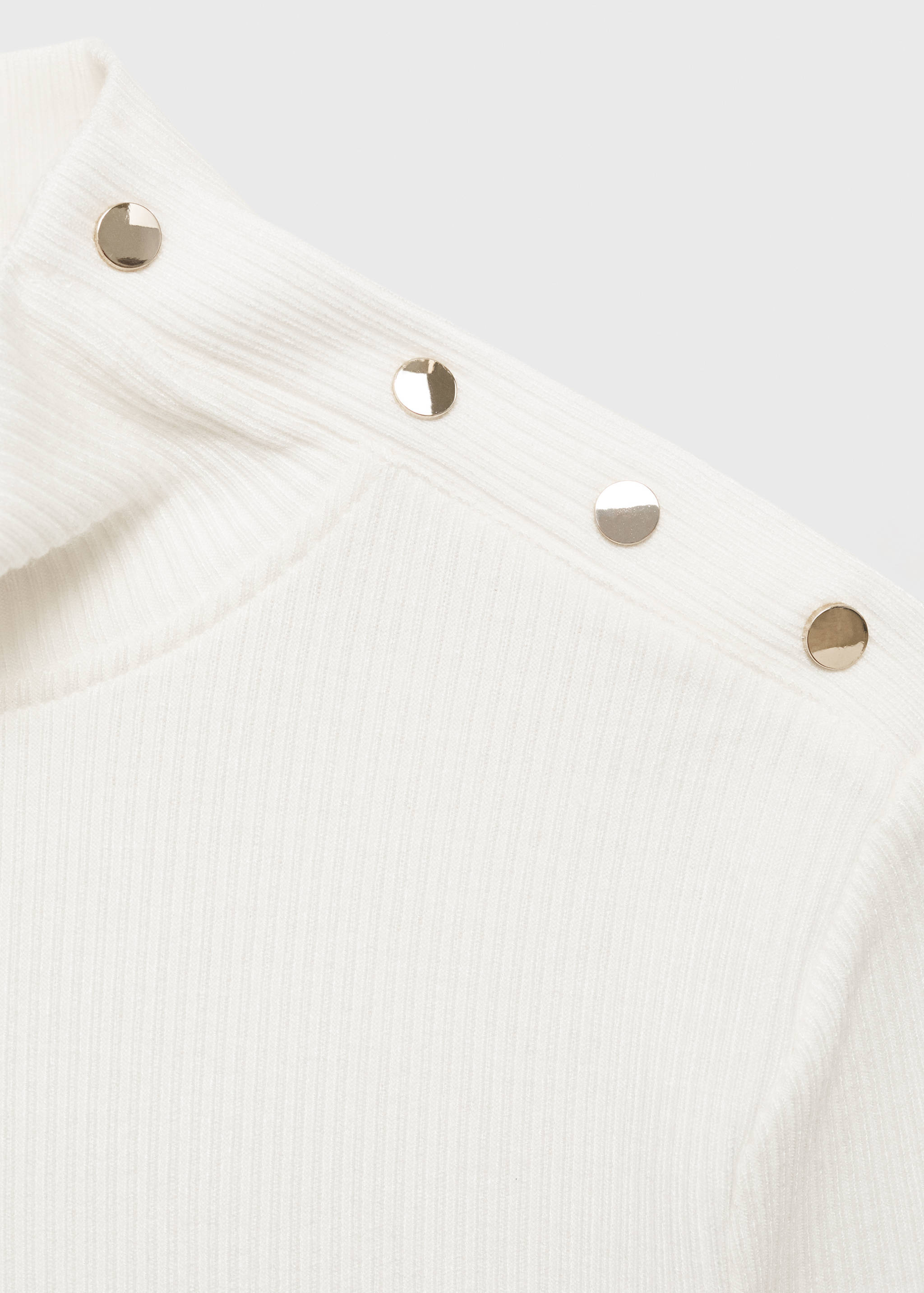 Ribbed knit button-down T-shirt - Details of the article 8