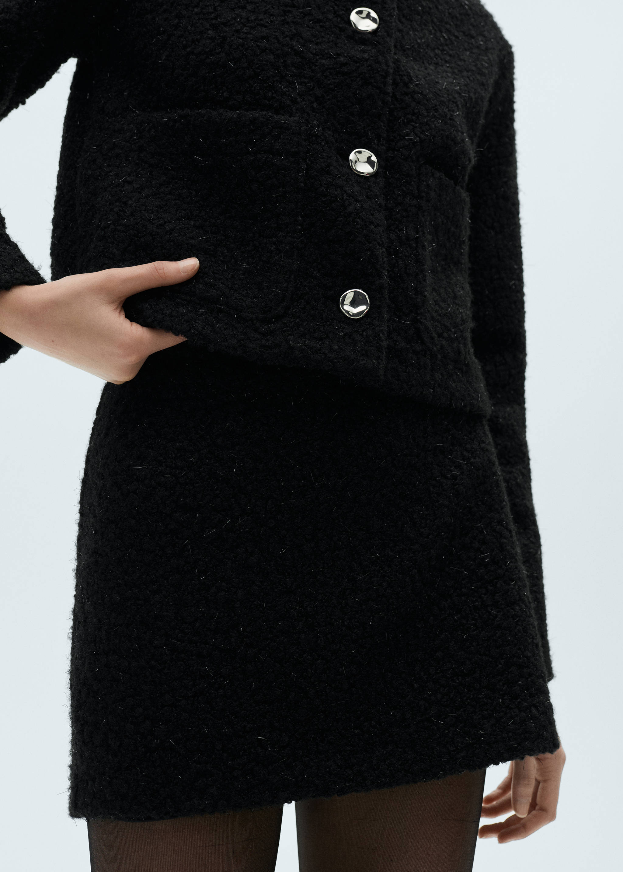 Bouclé mini-skirt - Details of the article 6