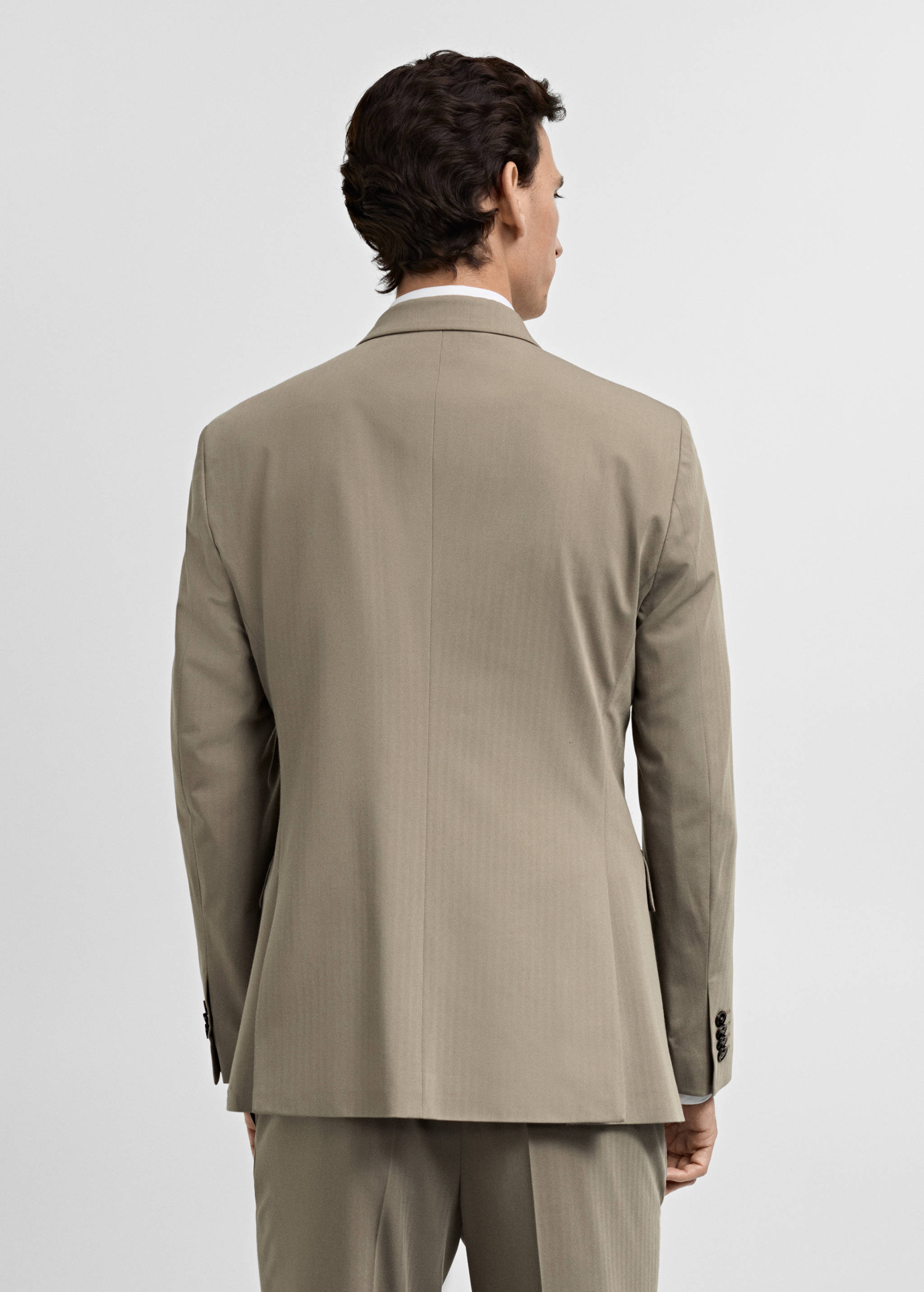 Monaco double-breasted slim-fit suit jacket - Reverse of the article