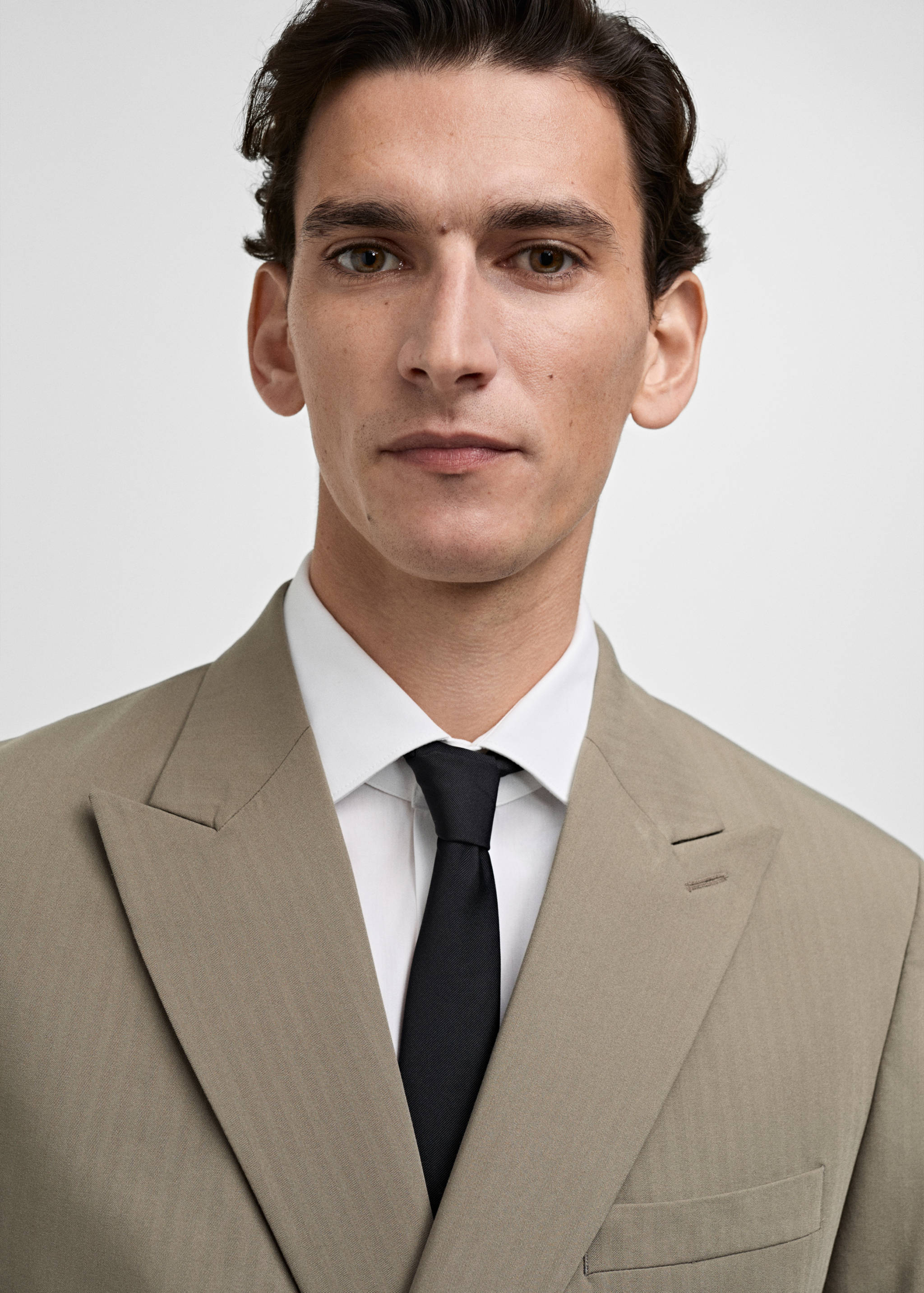 Monaco double-breasted slim-fit suit jacket - Details of the article 1