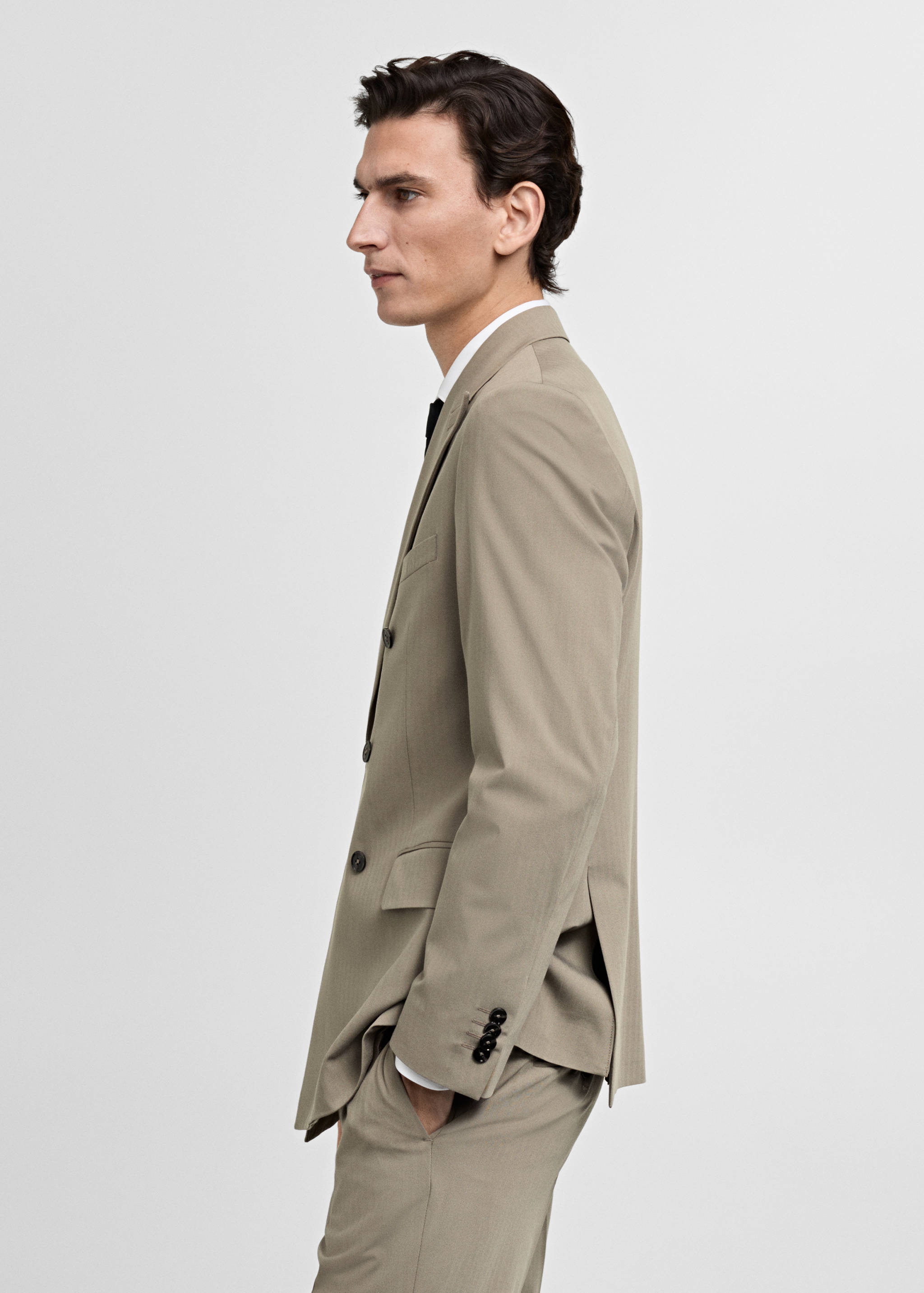 Monaco double-breasted slim-fit suit jacket - Details of the article 6