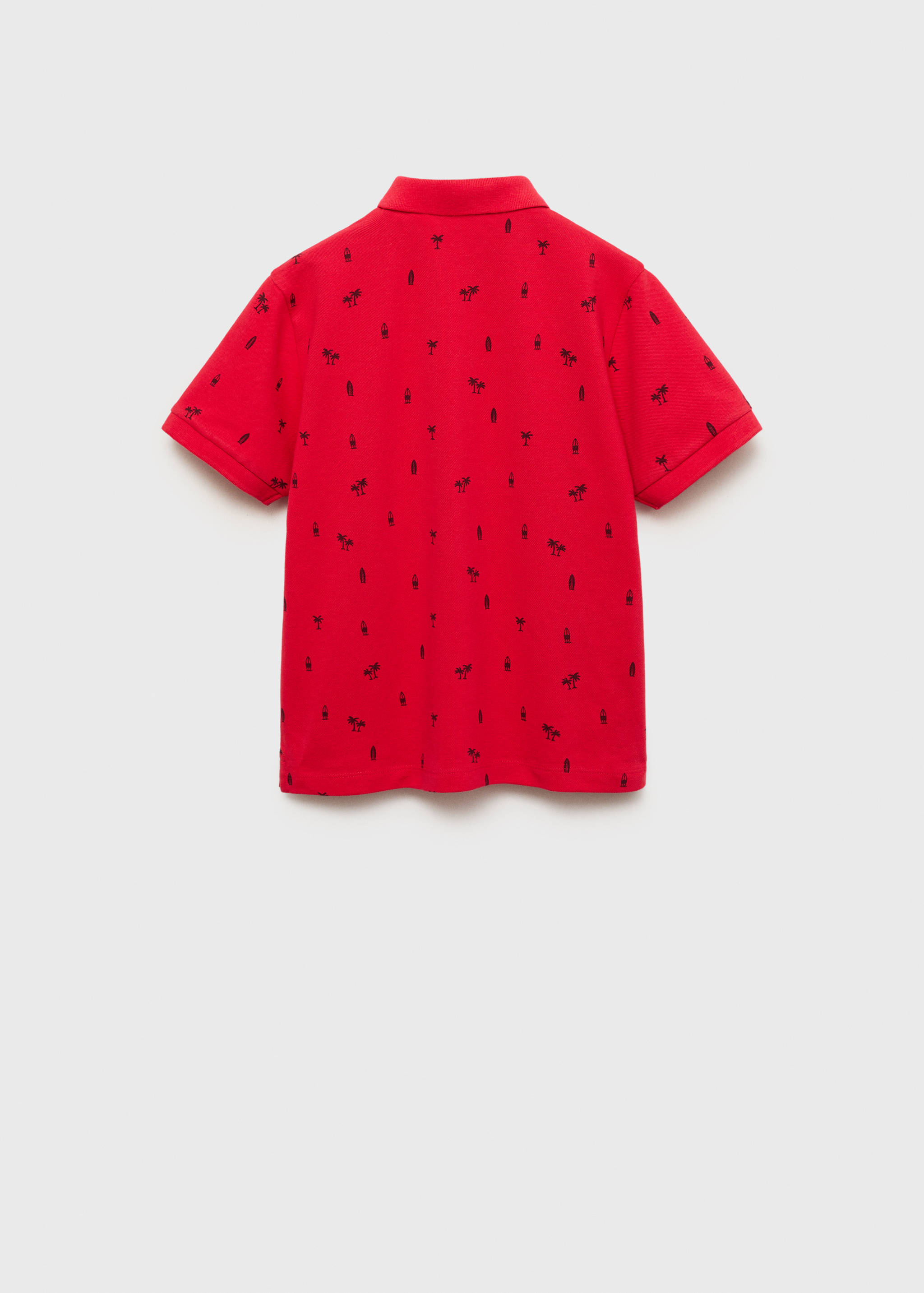 Printed cotton piqué polo shirt - Reverse of the article