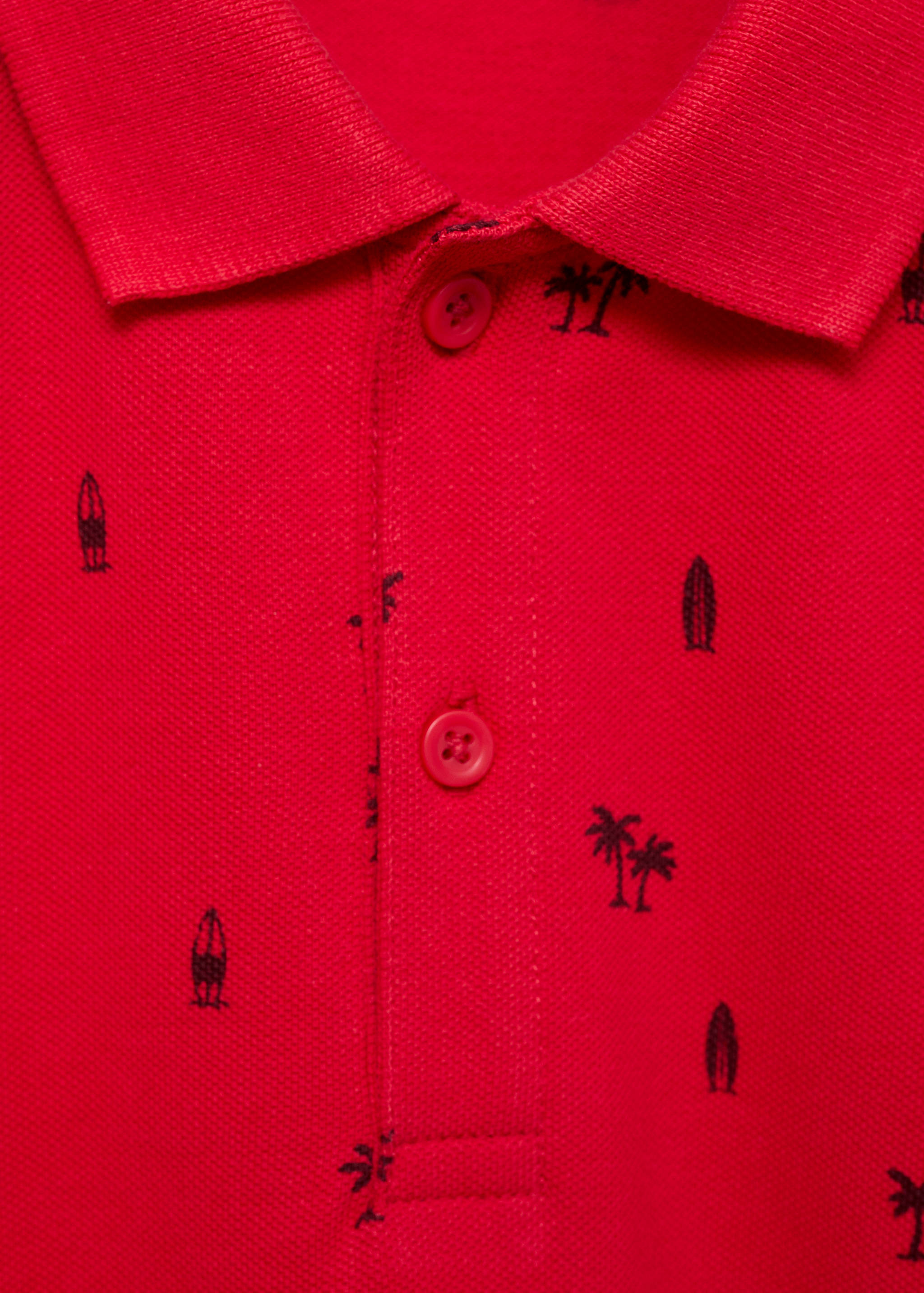 Printed cotton piqué polo shirt - Details of the article 8