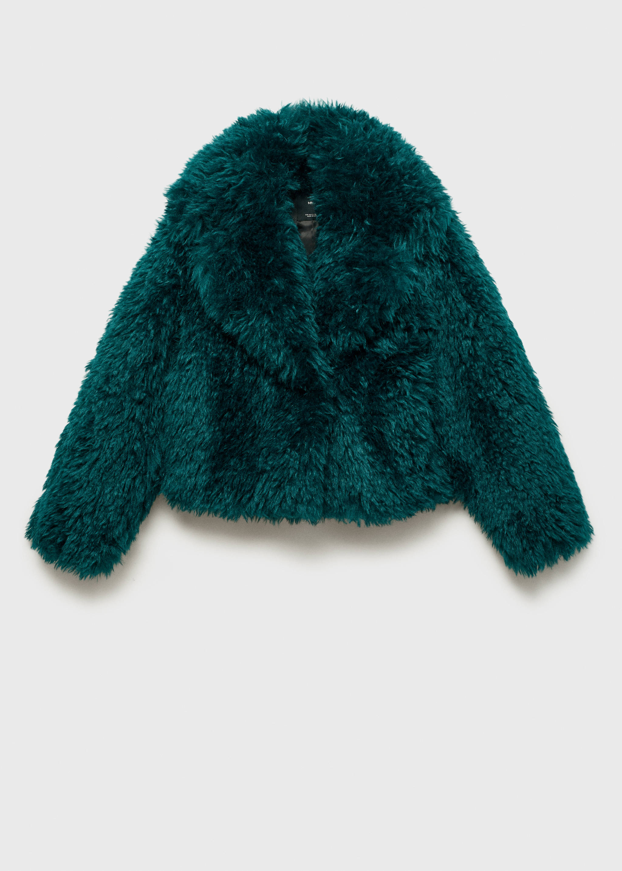 Faux-fur coat with lapels - Article without model