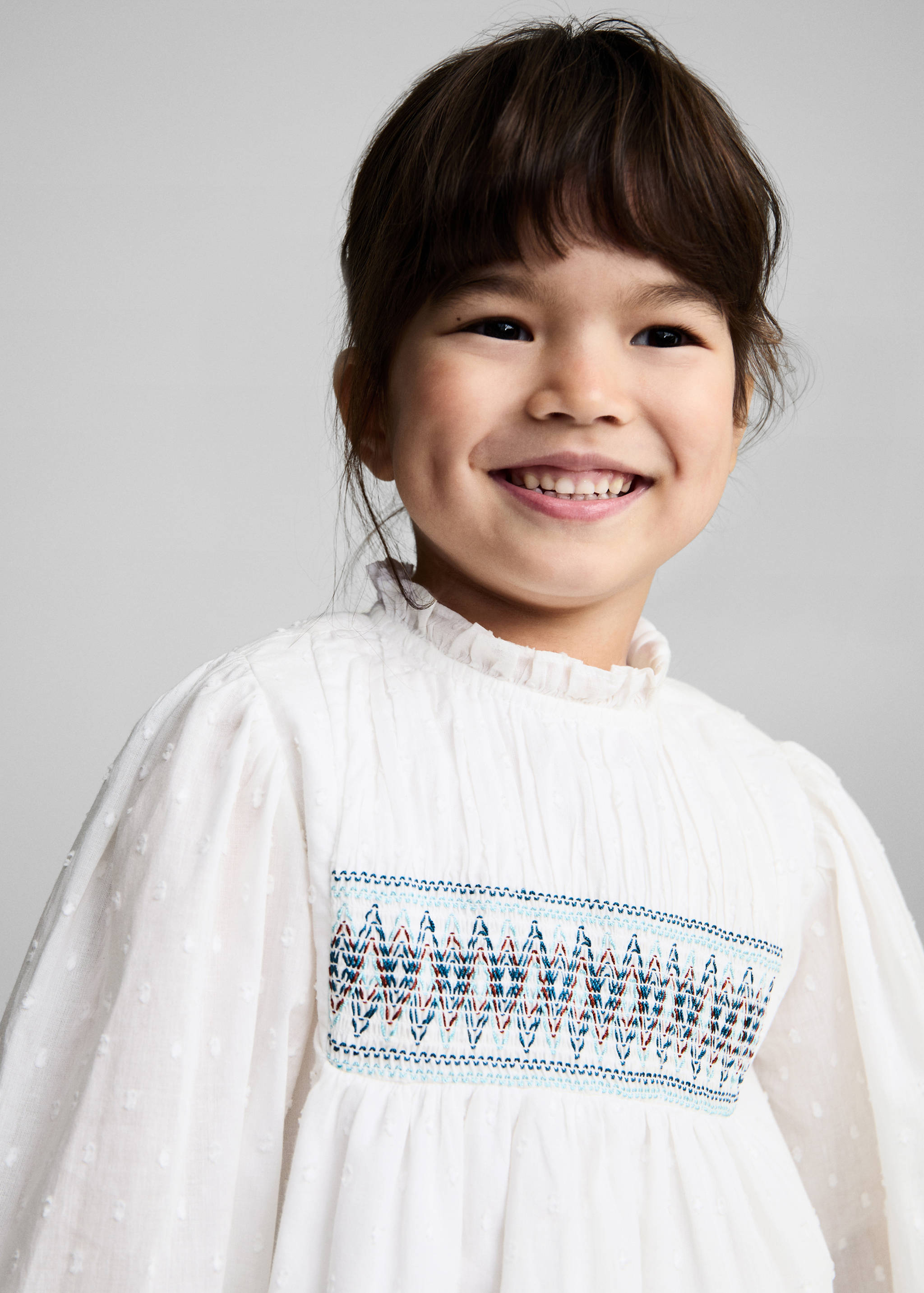 Embroidered cotton blouse - Details of the article 1