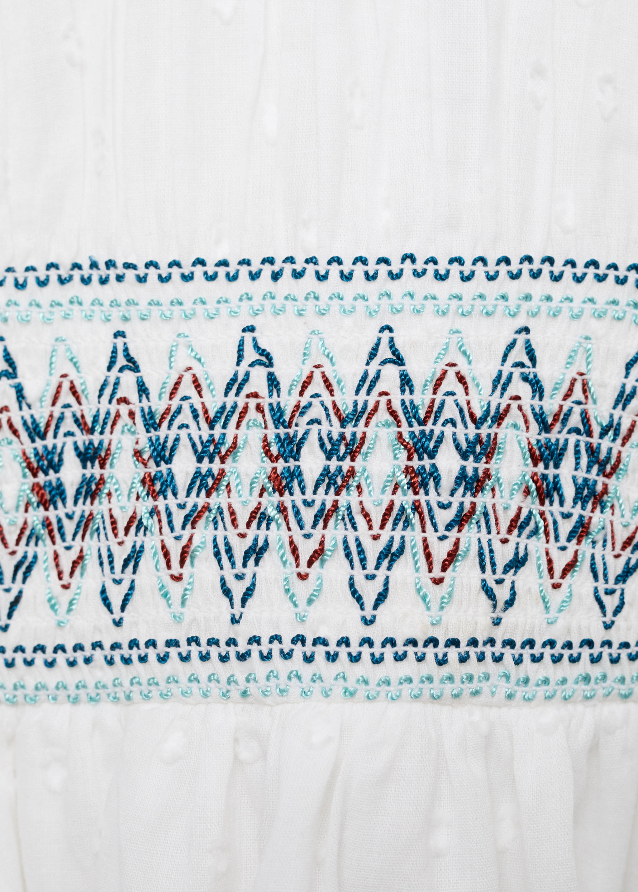 Embroidered cotton blouse - Details of the article 8