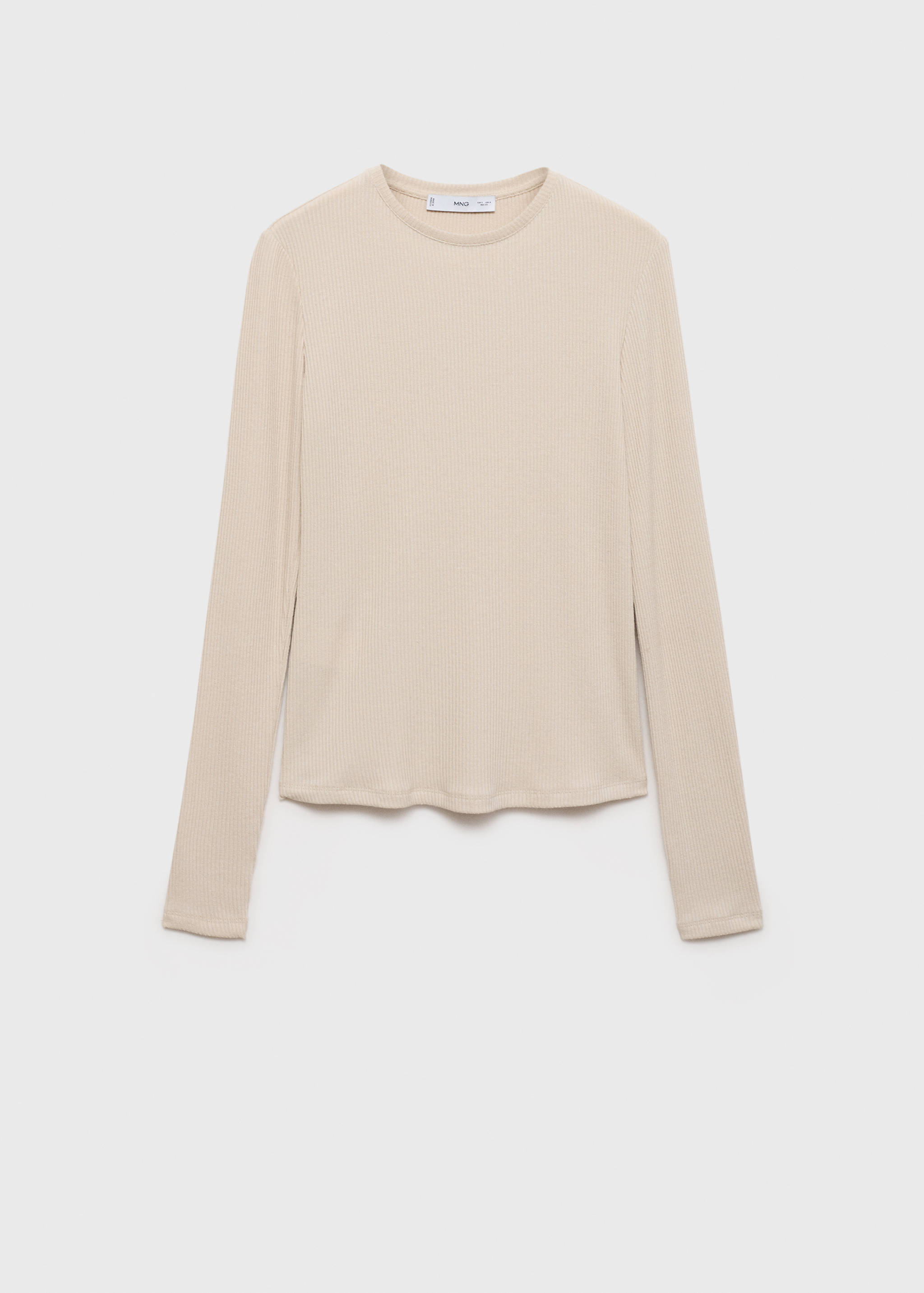 Ribbed  knit t-shirt - Article without model