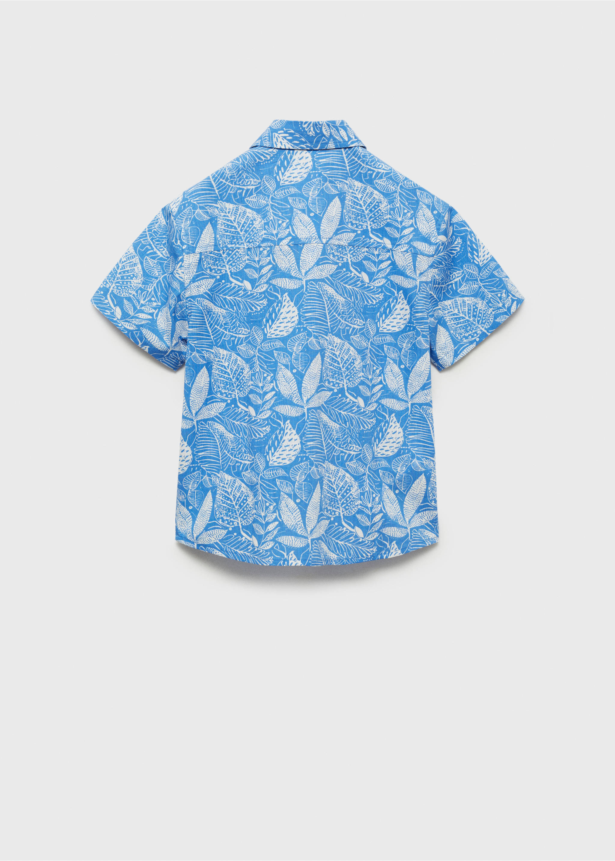 Camisa estampada hawaiana - Reverso del artículo, Azul eléctrico. Ref: 87060641-00.